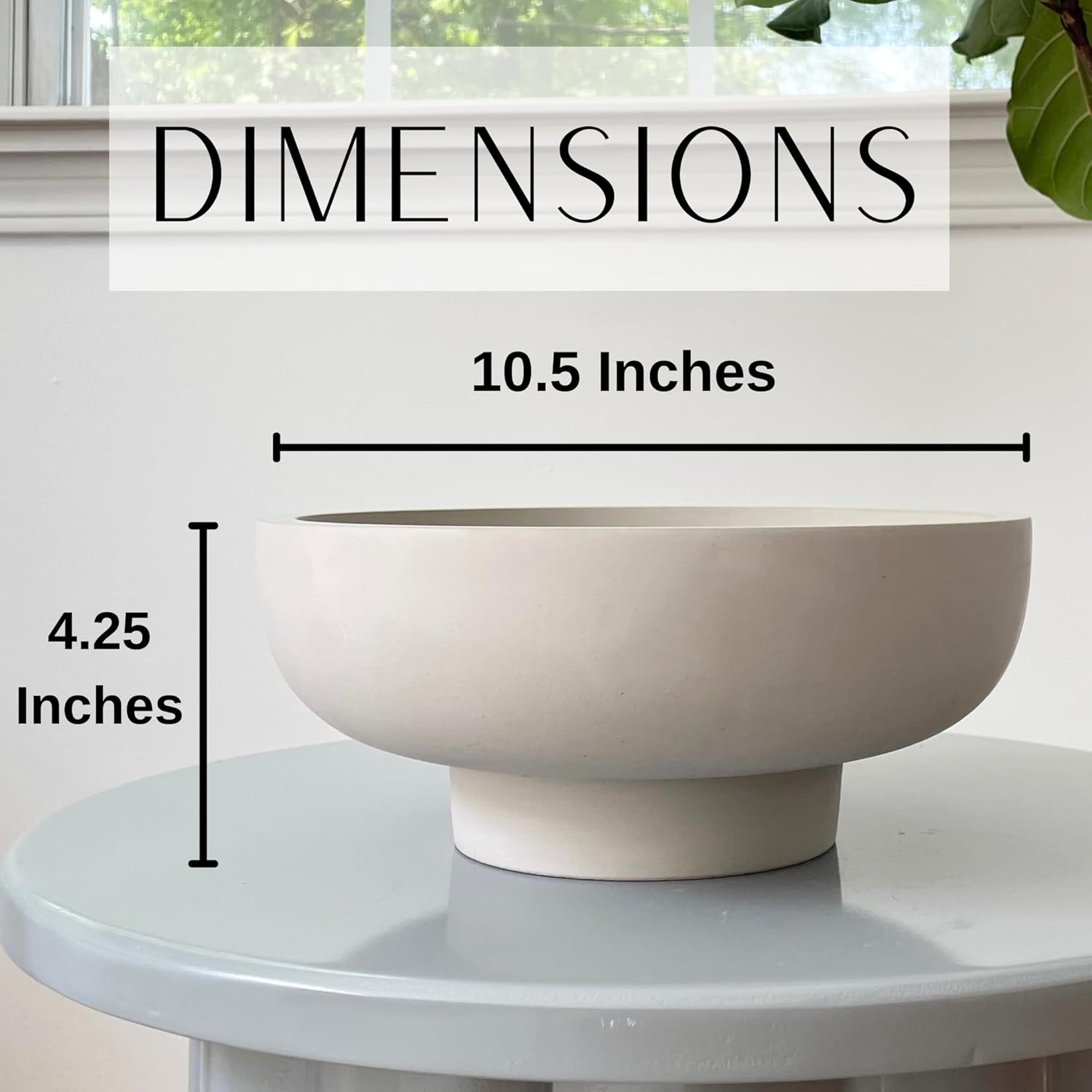 OAKOA Concrete Fruit Bowl for Kitchen Counter