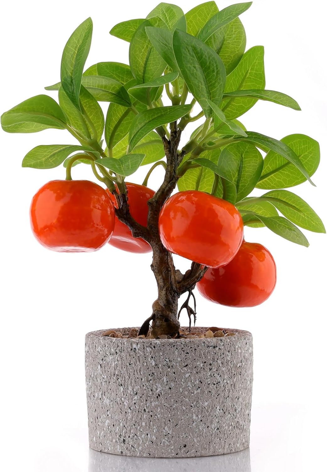 Woration Artificial Orange Tree Bonsai with Pot