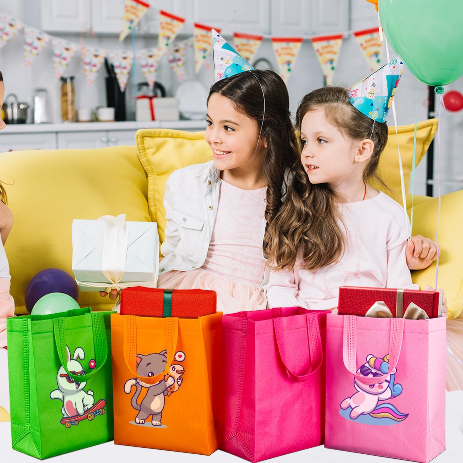 30Pcs Reusable Gift Bags with Handles for Party Favors