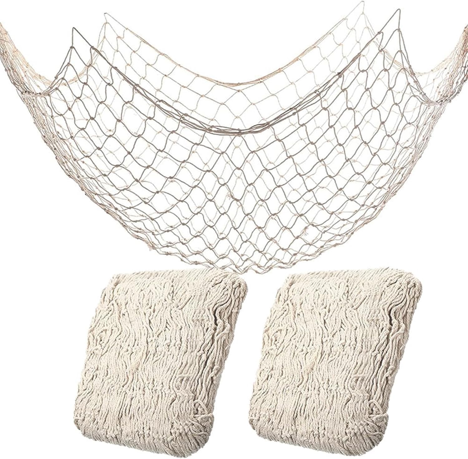 2 Pack Fish Net Decorations for Nautical Party