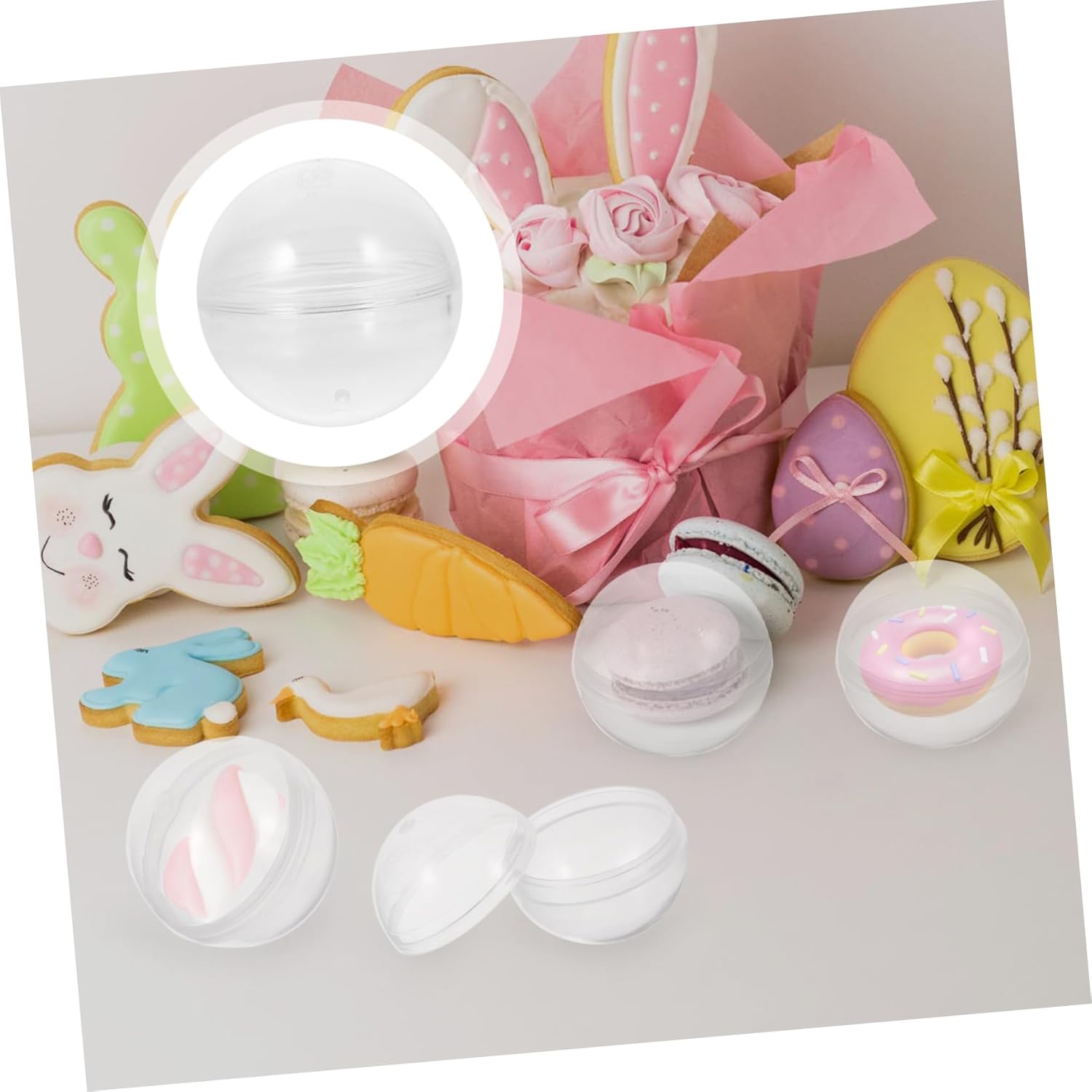 3pcs Set Smooth Fillable Balls Storage Container for Easter Party Toys