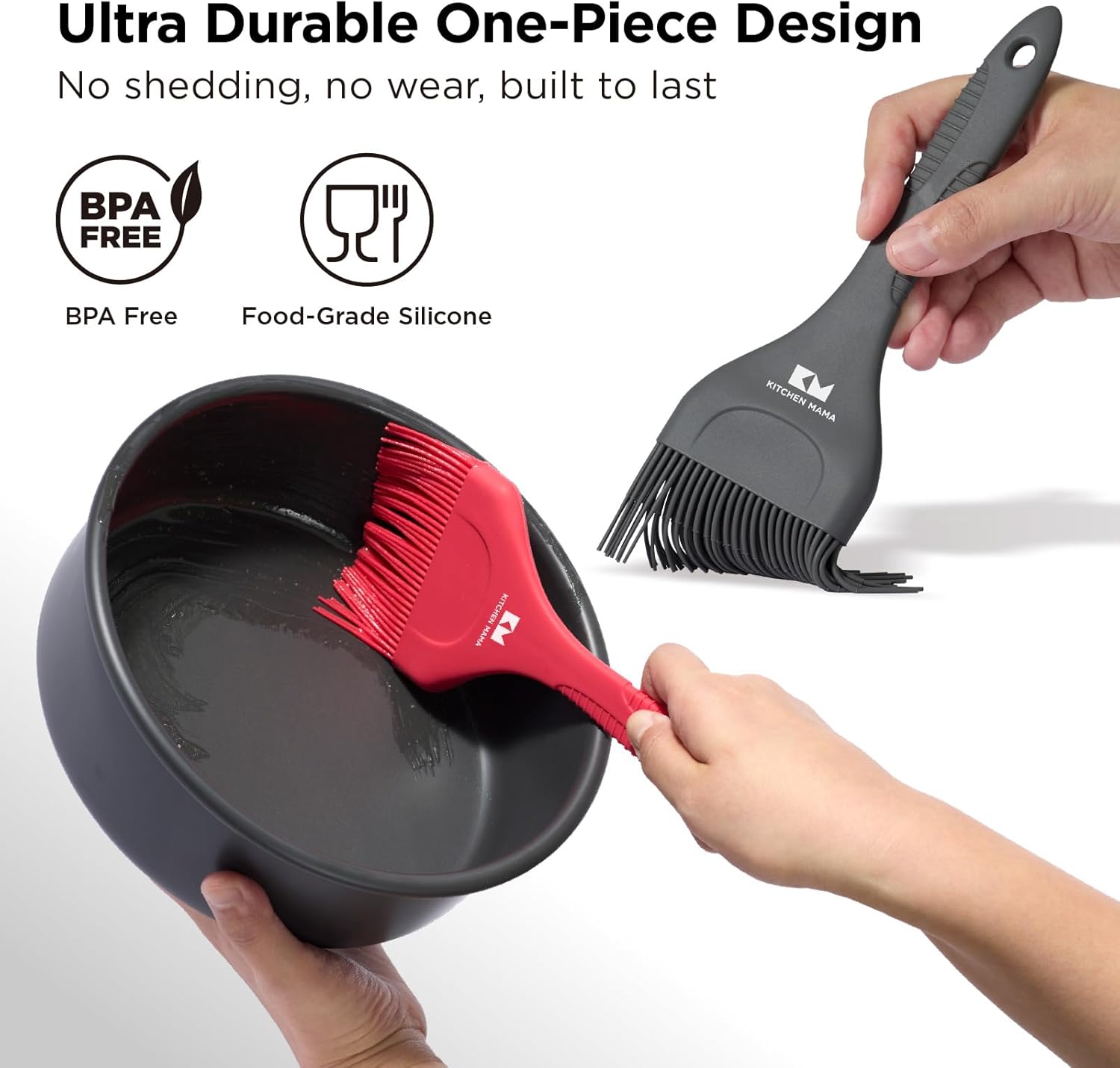 Kitchen Mama Platinum Silicone Pastry Brush Set