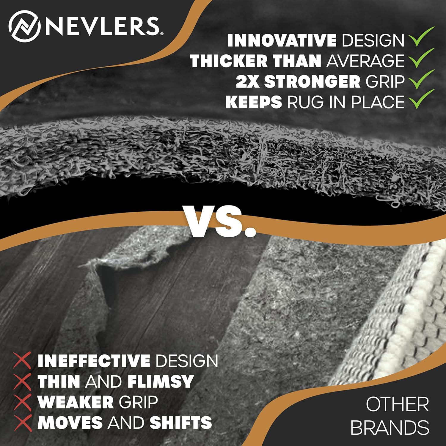 Nevlers 4x6 Felt TPO Non Slip Rug Pad