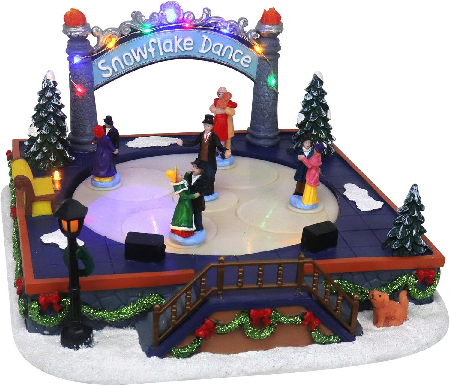 Animated Christmas Village Ballroom Dance Figure
