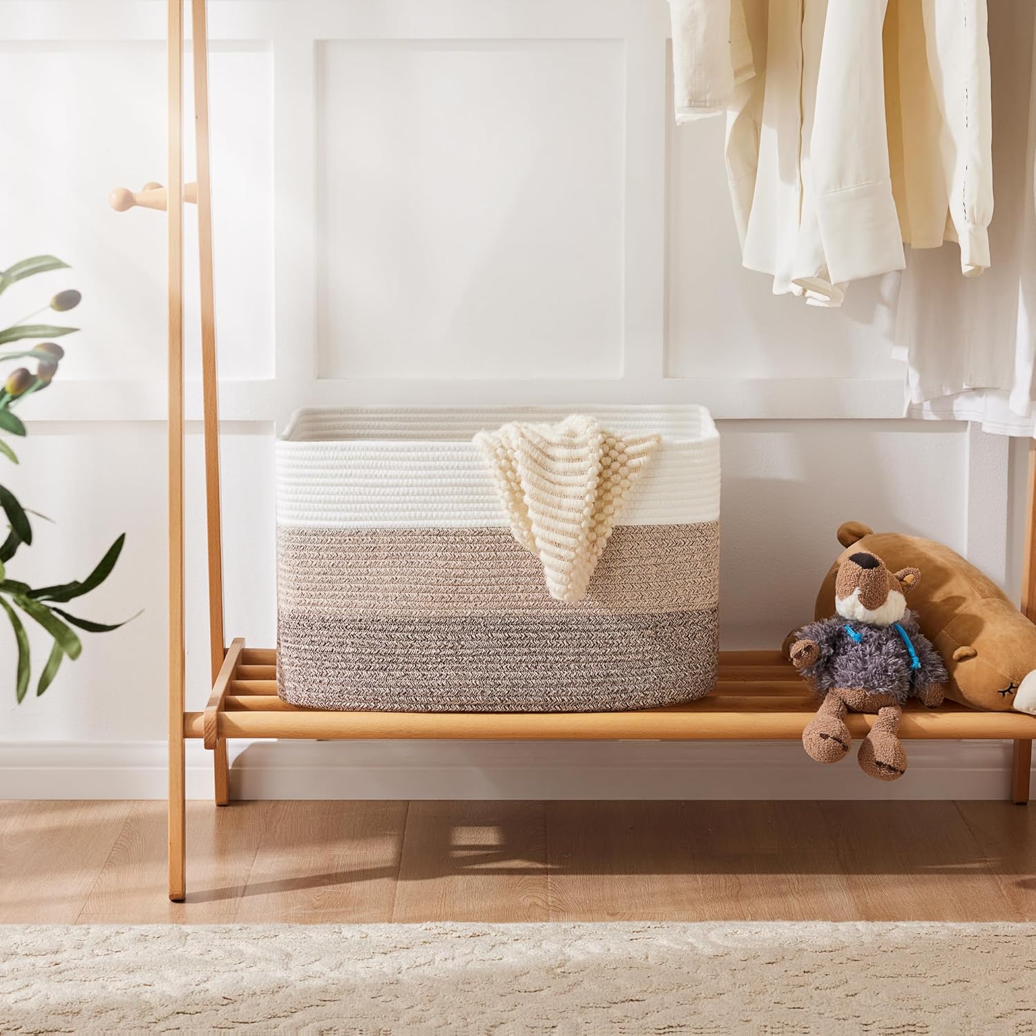 Artfeel Rectangle Woven Basket for Storage and Decor