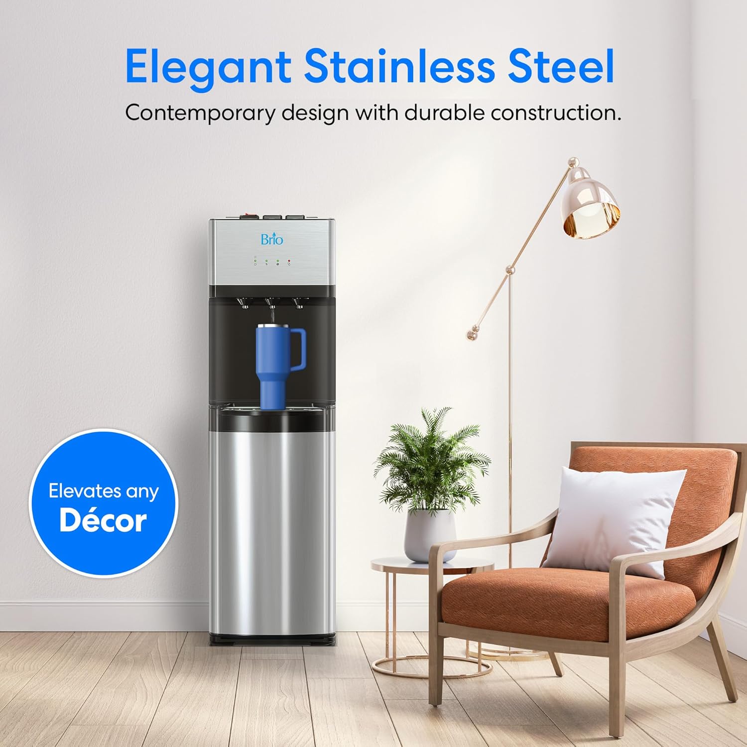 Brio Self Cleaning Bottom Loading Water Cooler 3 Temperature Settings