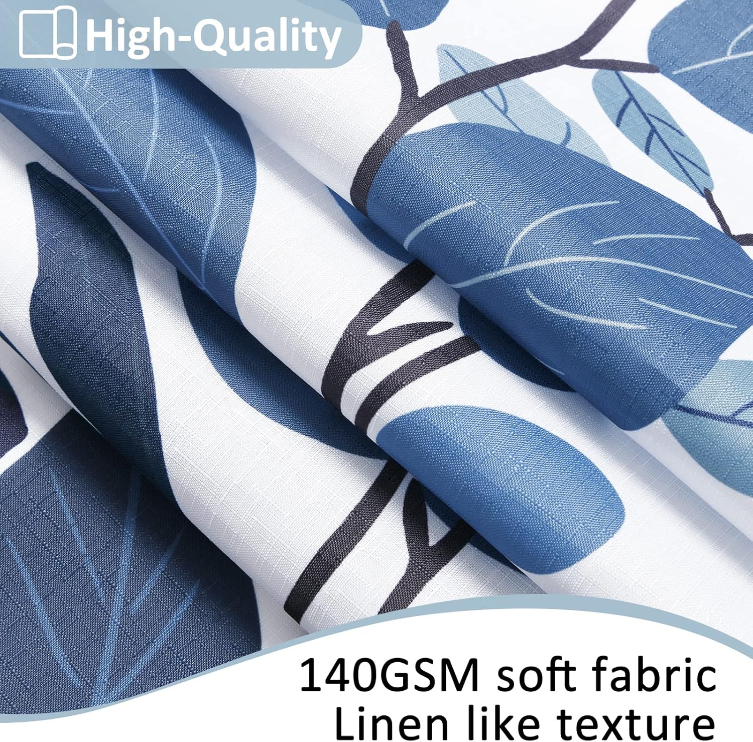 BOODII Blue Eucalyptus Shower Curtain 72x72