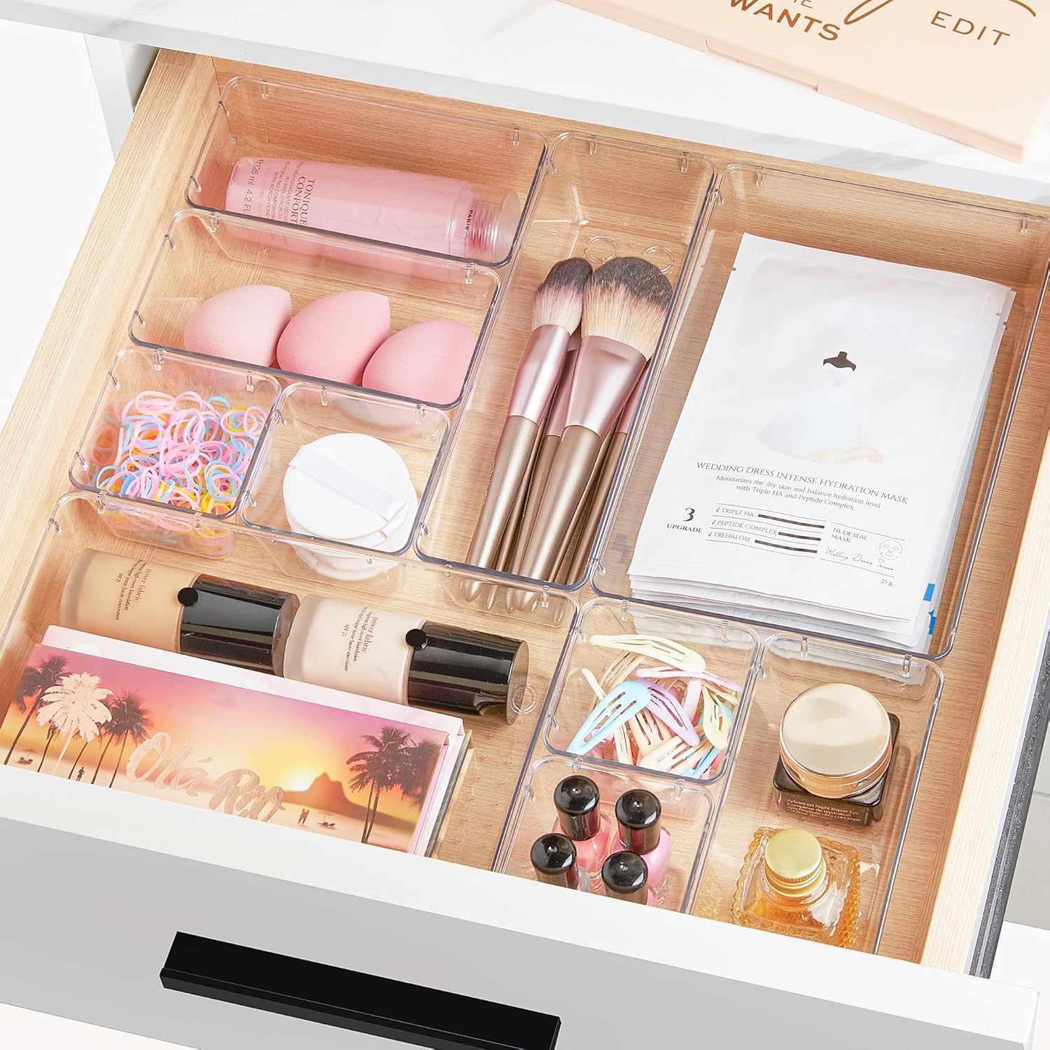 Vtopmart 25 PCS Clear Plastic Drawer Organizers Set