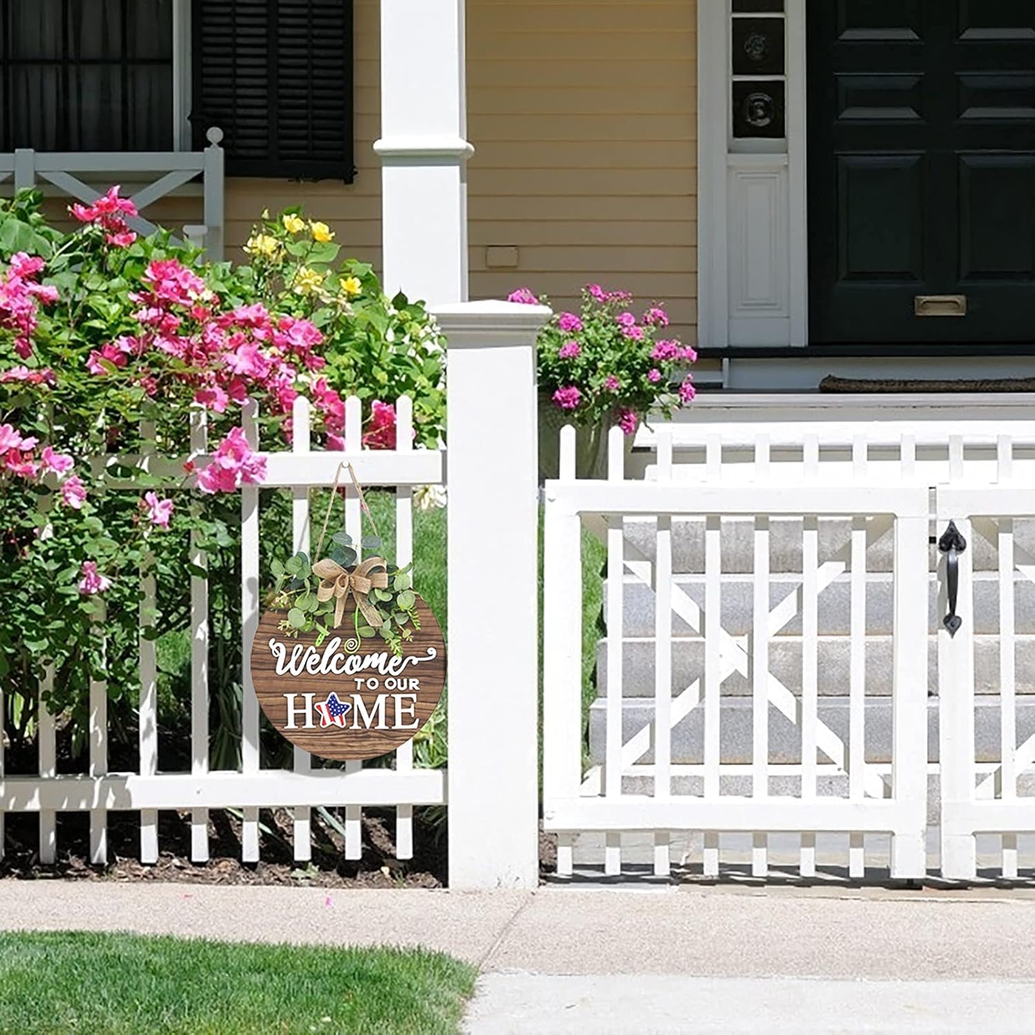 Interchangeable Seasonal Welcome Sign for Front Door