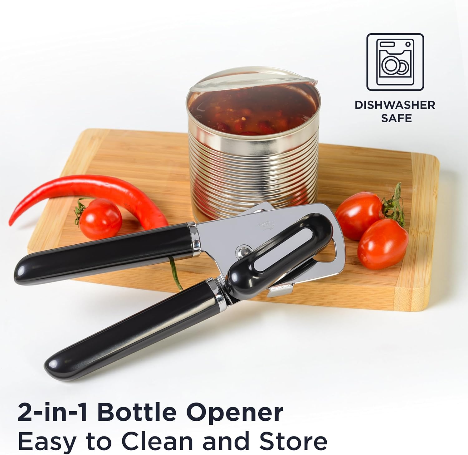 Deiss PRO Hand Held Can Opener Smooth Edge Heavy Duty Ergonomic Handle