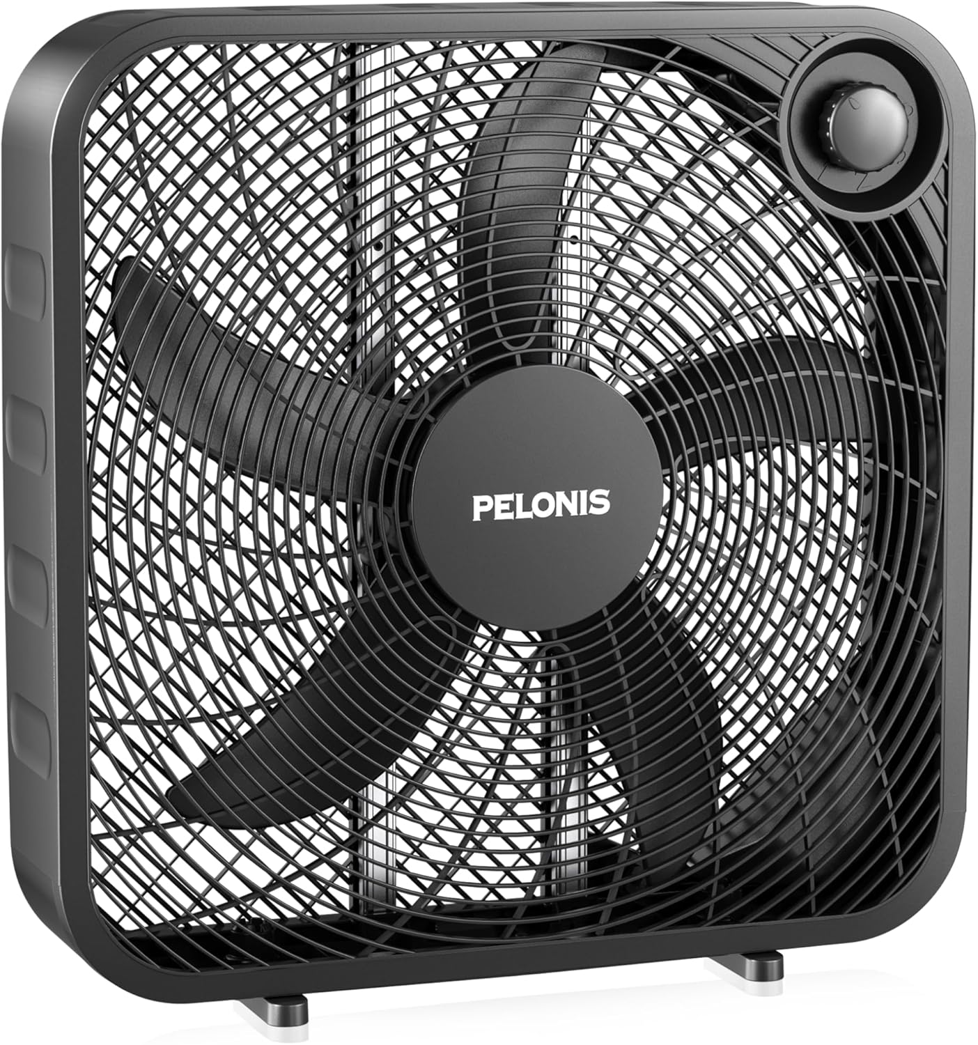 PELONIS 20 Inch Box Fan with 3 Speeds and 25fts Airflow