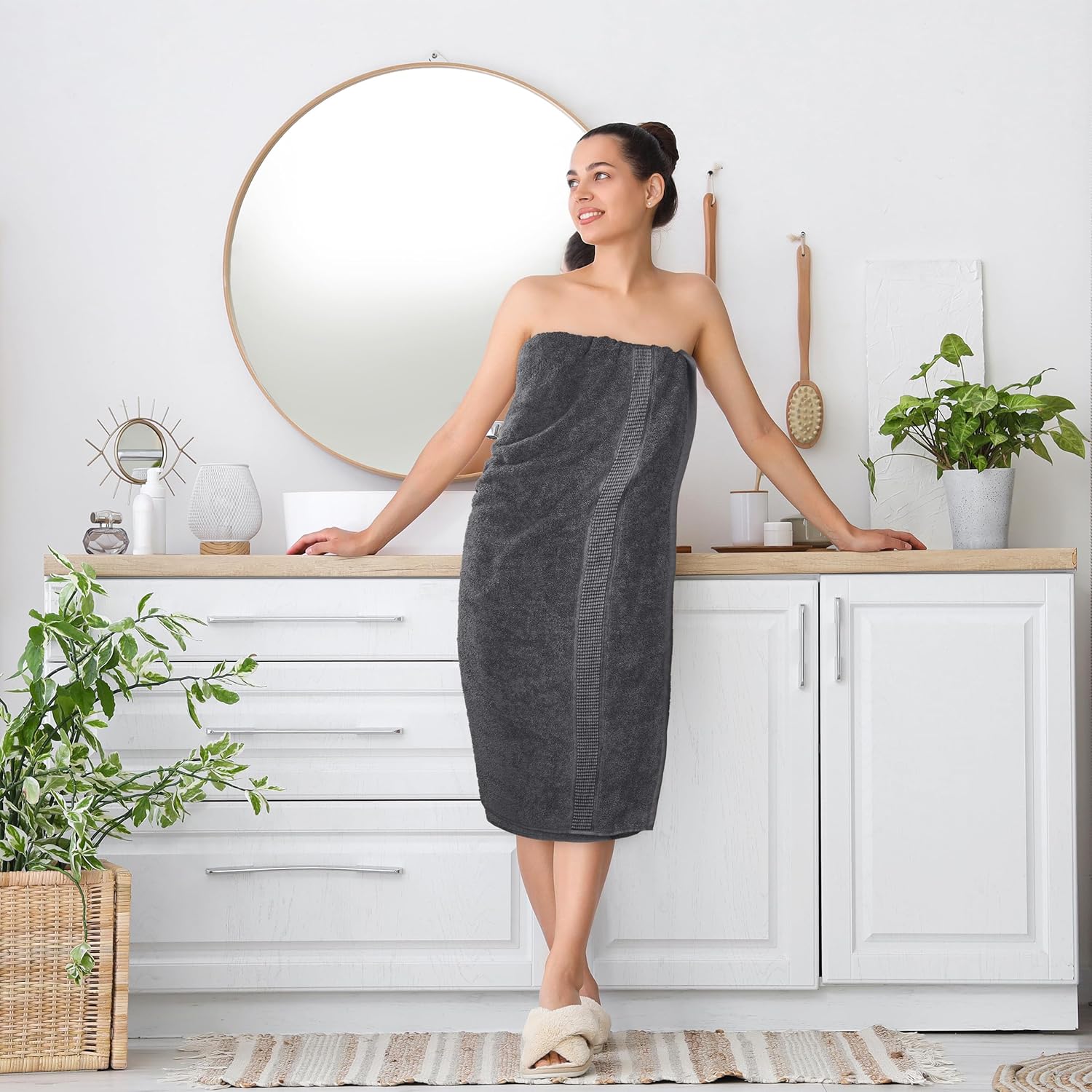 Utopia Towels Jumbo Bath Sheet 2 Pack 600 GSM Grey