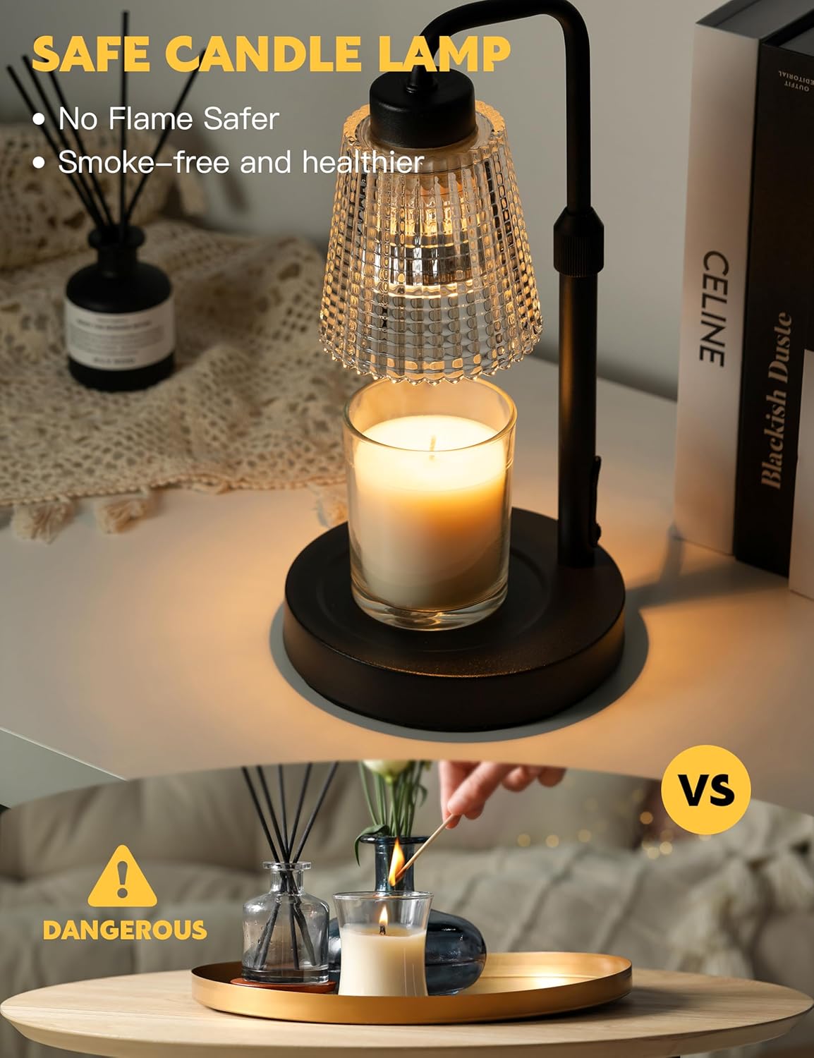 Candle Warmer Lamp with Timer Dimmable for Jar Candles