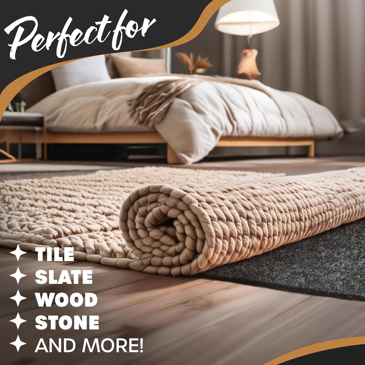 Nevlers 4x6 Felt TPO Non Slip Rug Pad