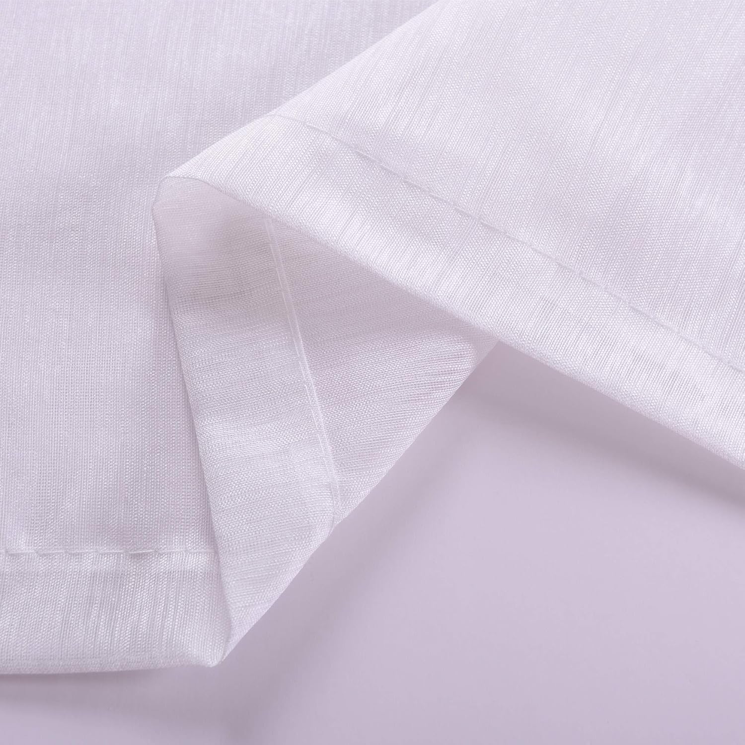 96 Inch White Sheer Curtains Grommet Set of 2 Panels