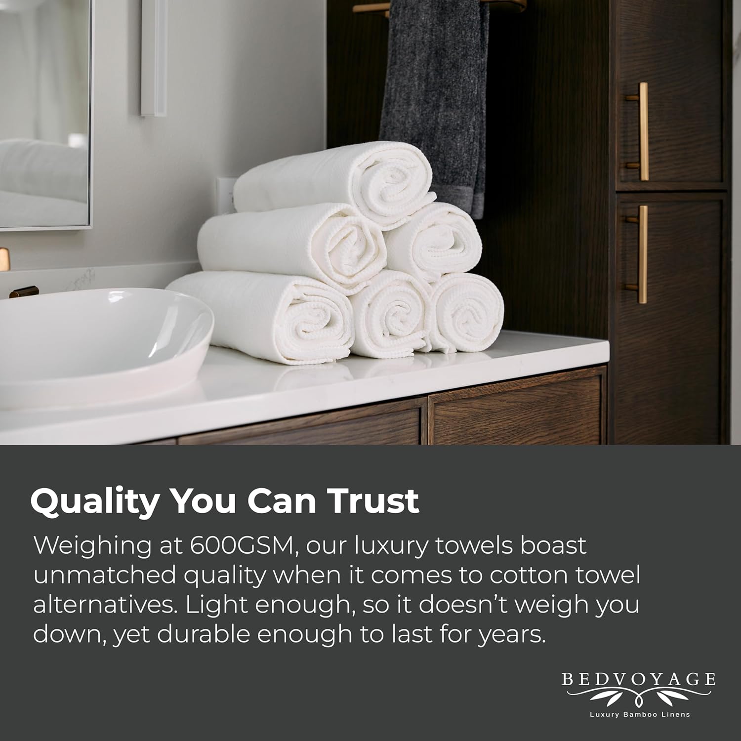 BedVoyage Luxury 3pc Bamboo Viscose Towel Set