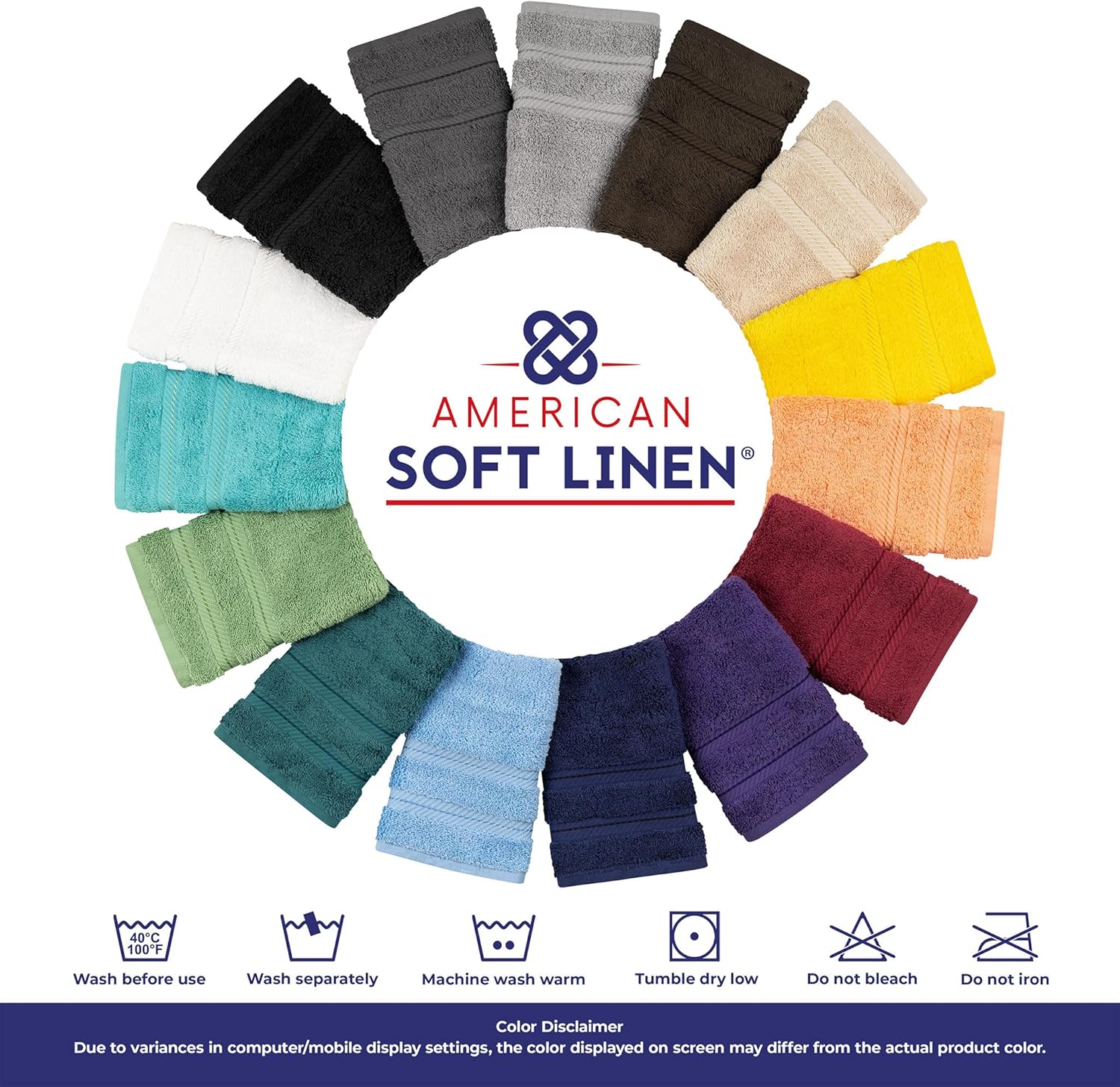 American Soft Linen Purple 6 Piece Towel Set