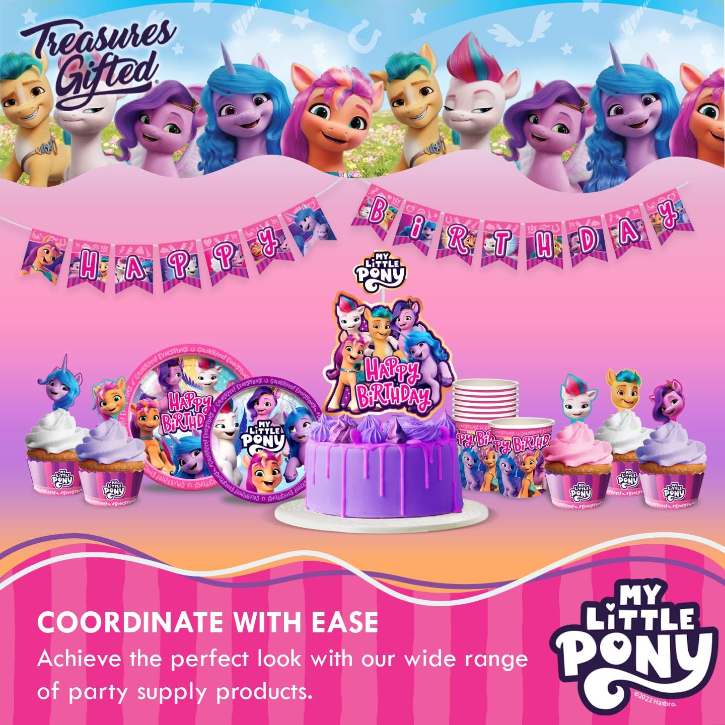 My Little Pony 16 Count 9in Party Plates - Officially Licensed