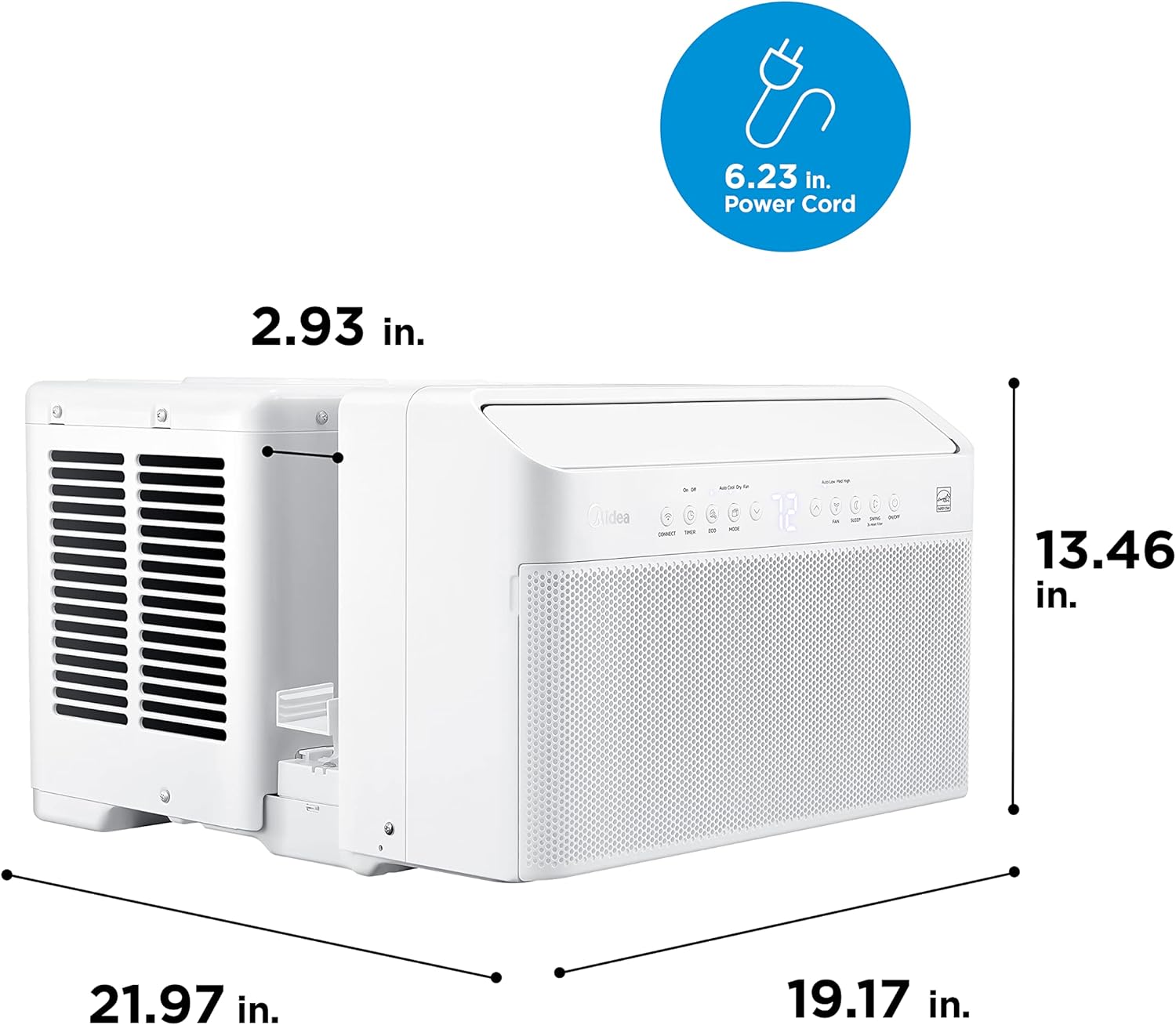Midea MAW08V1QWT U-Shaped Window Air Conditioner