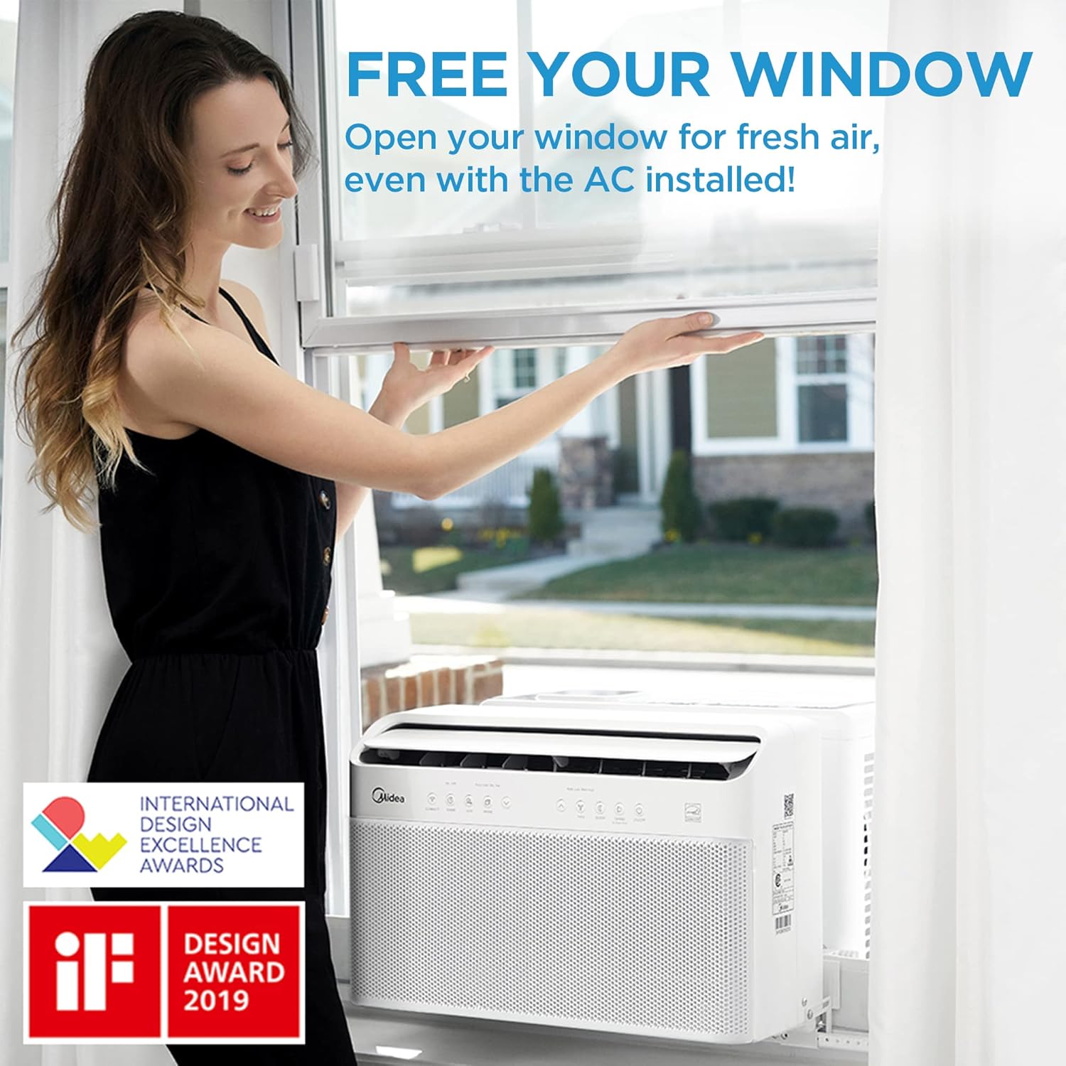 Midea MAW08V1QWT U-Shaped Window Air Conditioner