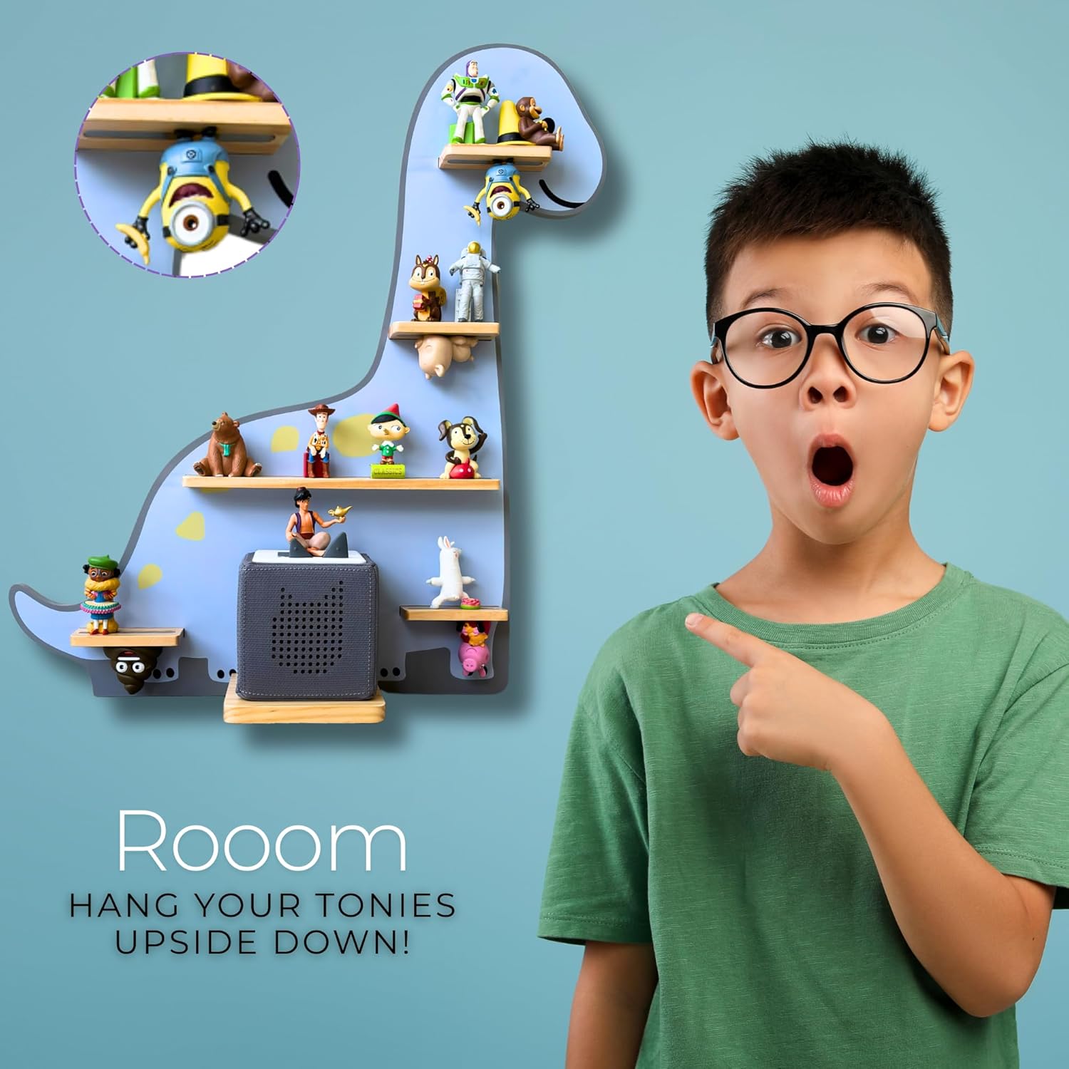 BigStep Dinosaur Magnetic Shelf for Toniebox
