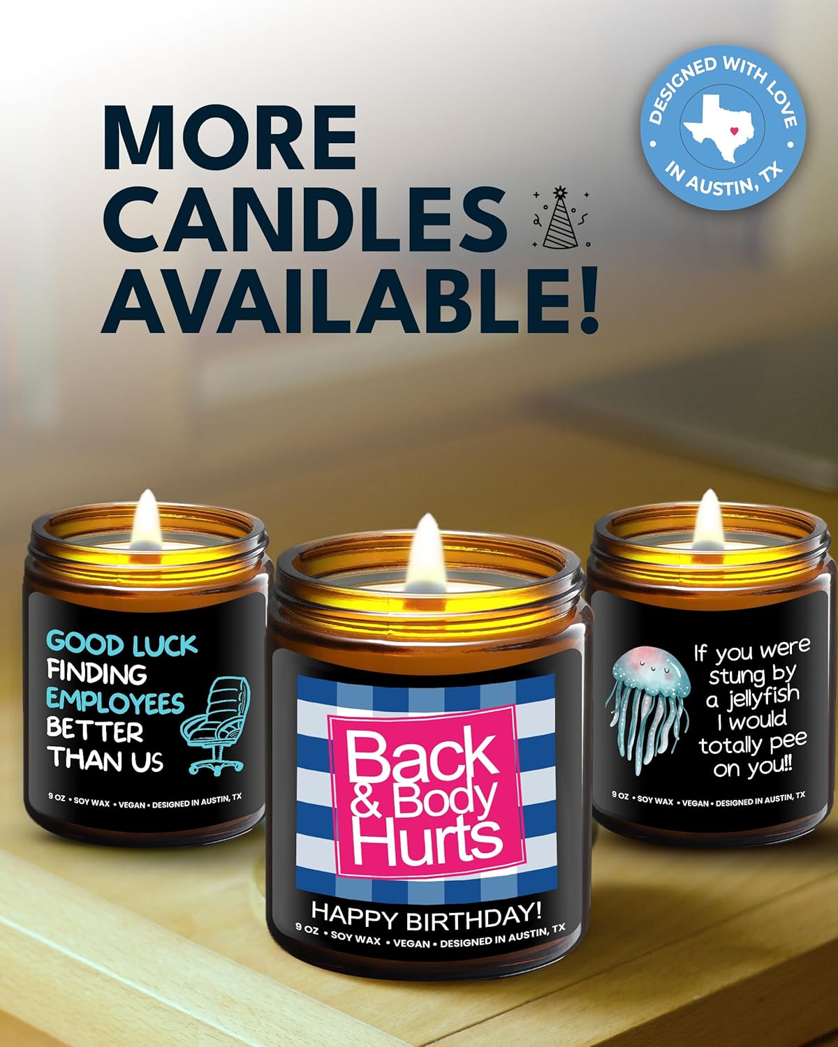 Funny Happy Birthday Candle with Funny Message