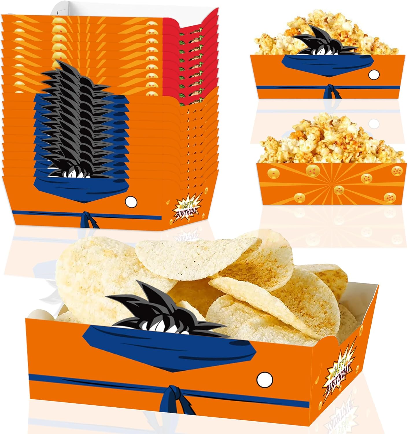 Dragon Themed Disposable Paper Food Trays 24pcs for Birthday Parties