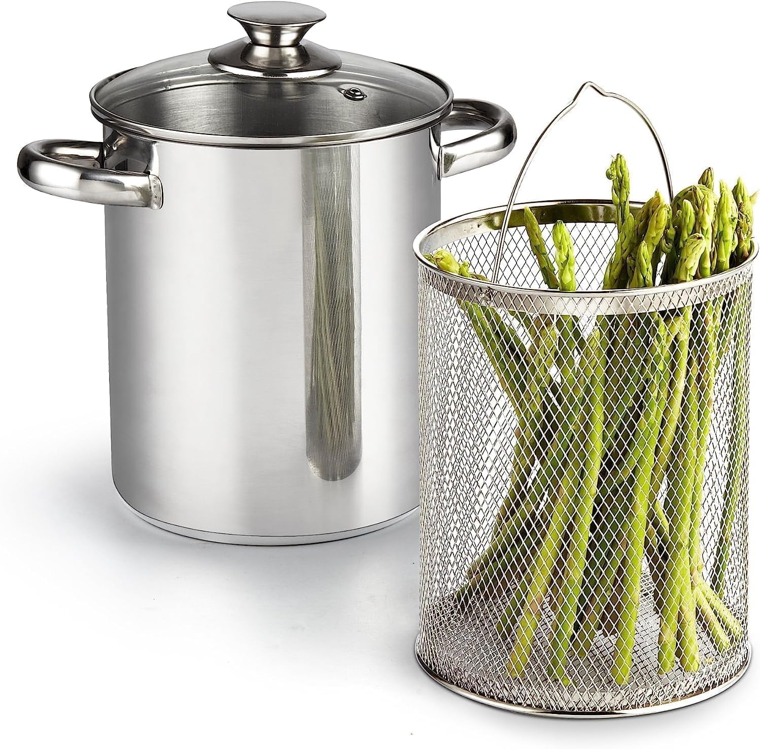 Cook N Home 304 Stainless Steel Deep Fryer Pot with Drip Drainer