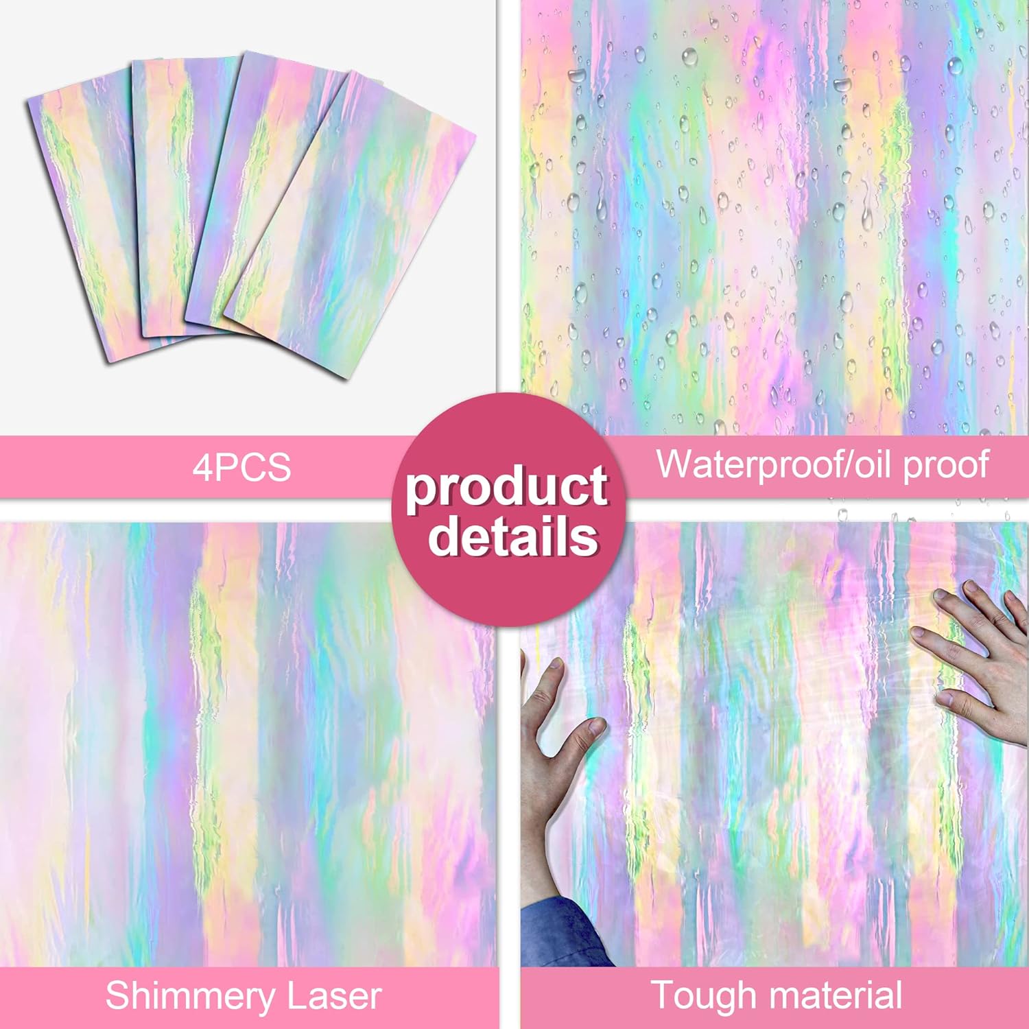 OHOME 4-Pack Iridescent Tablecloths for Parties