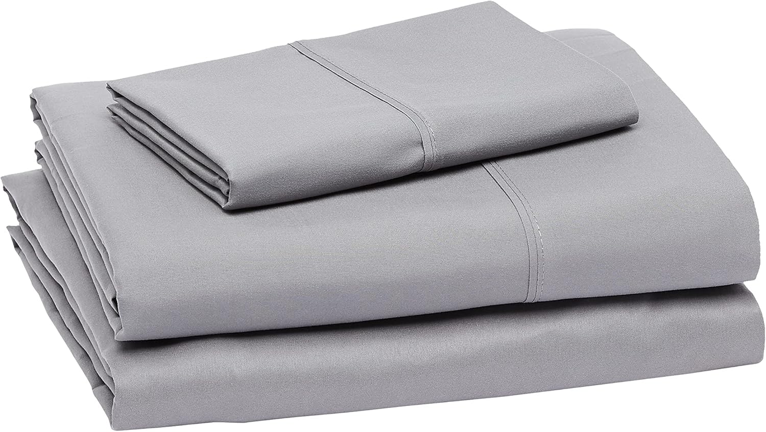 Amazon Basics 3 Piece Microfiber Bed Sheet Set Twin Dark Gray Wrinkle Free