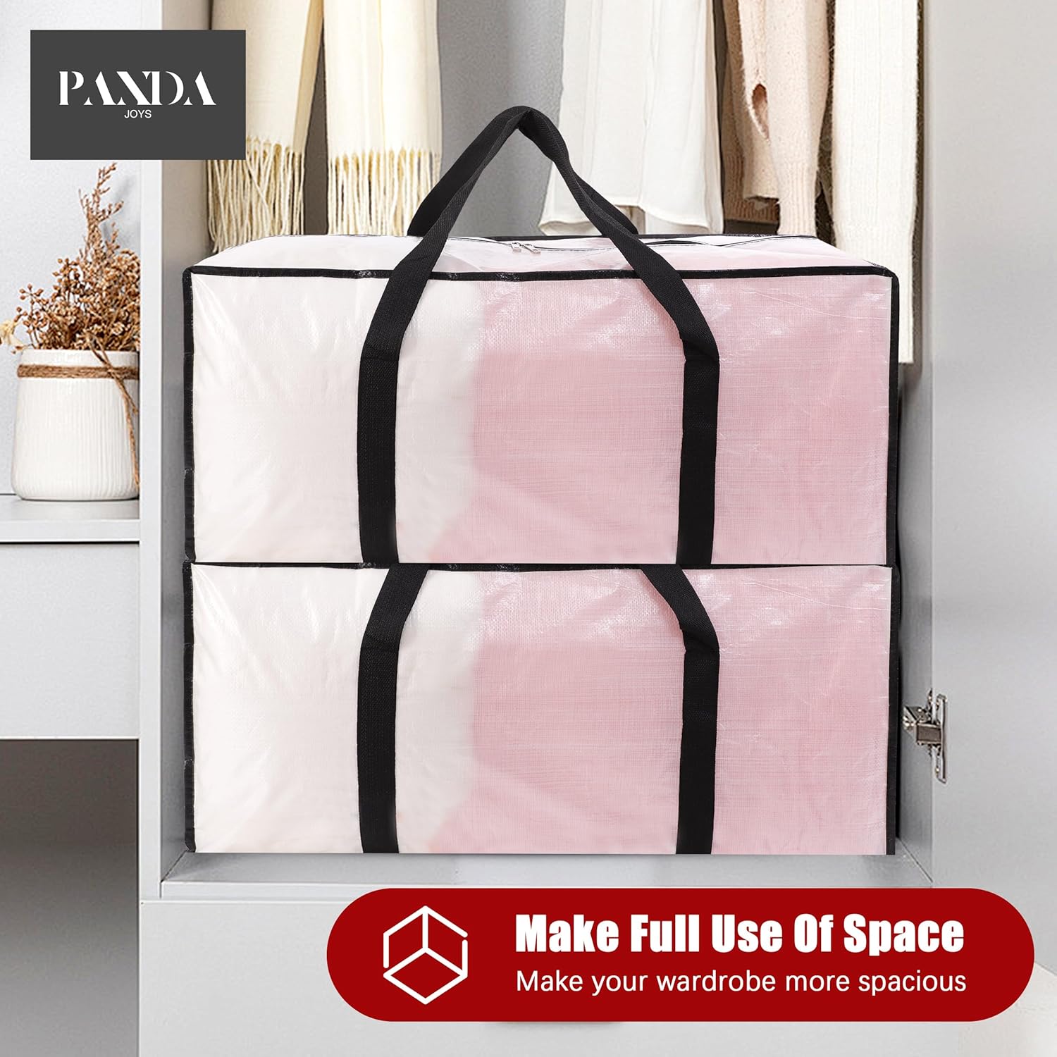 Extra Large Moving Bags with Zippers and Handles 8 Pack