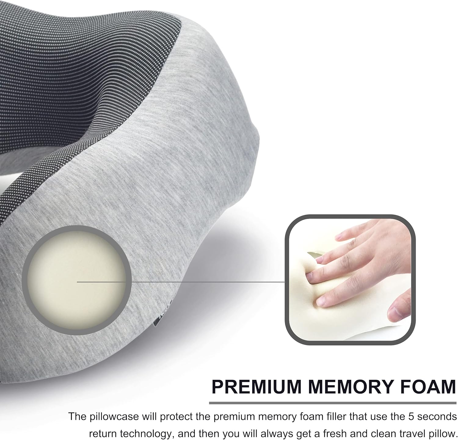 Napfun Neck Pillow for Traveling Flight