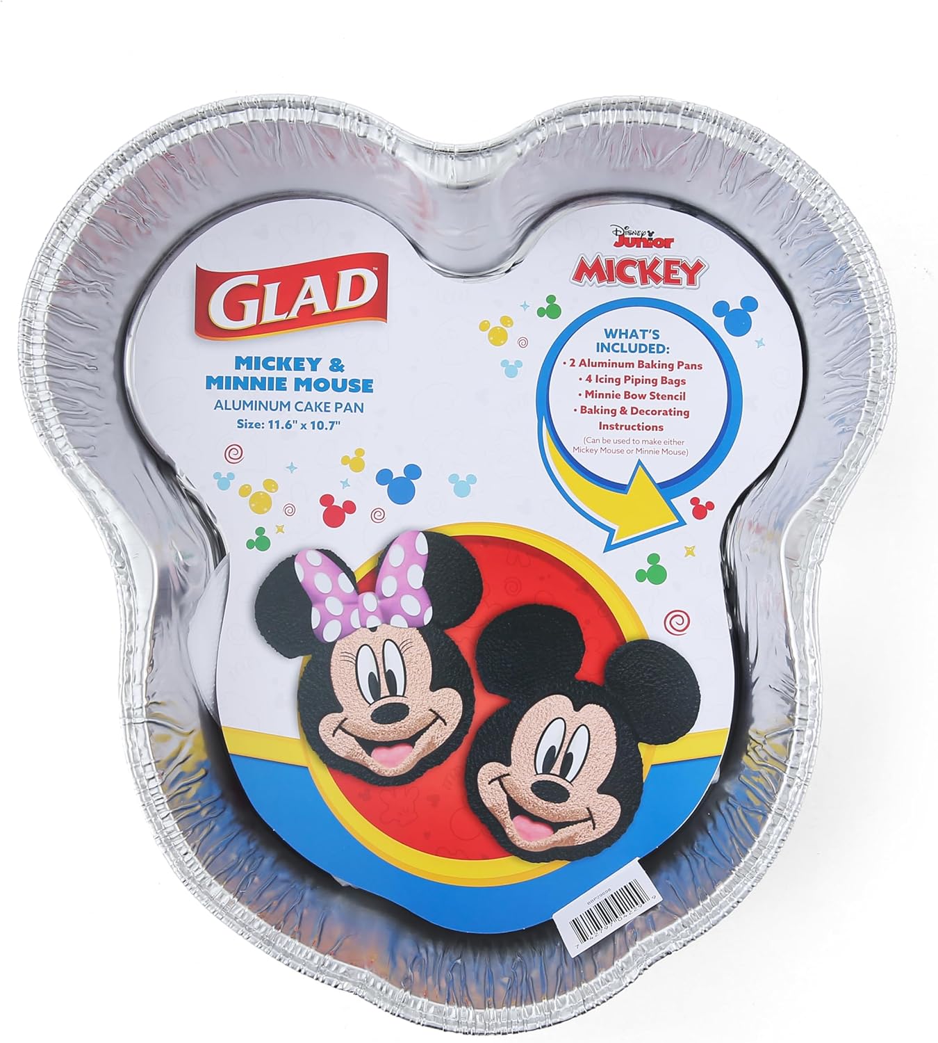 Glad Disney Mickey Mouse and Minnie Mouse Cake Pans 2 Count