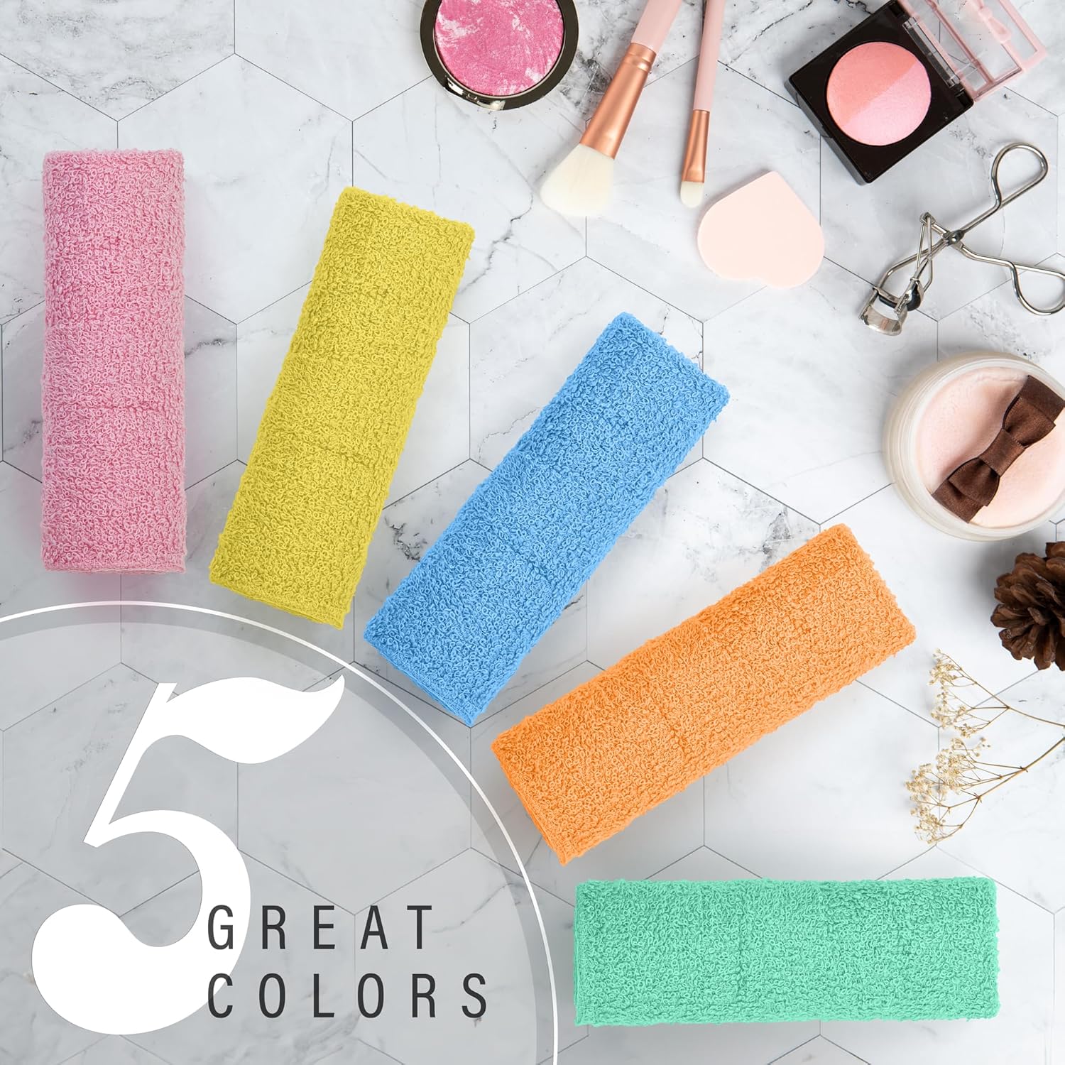 DecorRack 10 Pack 12x12 Inch Cotton Wash Cloths