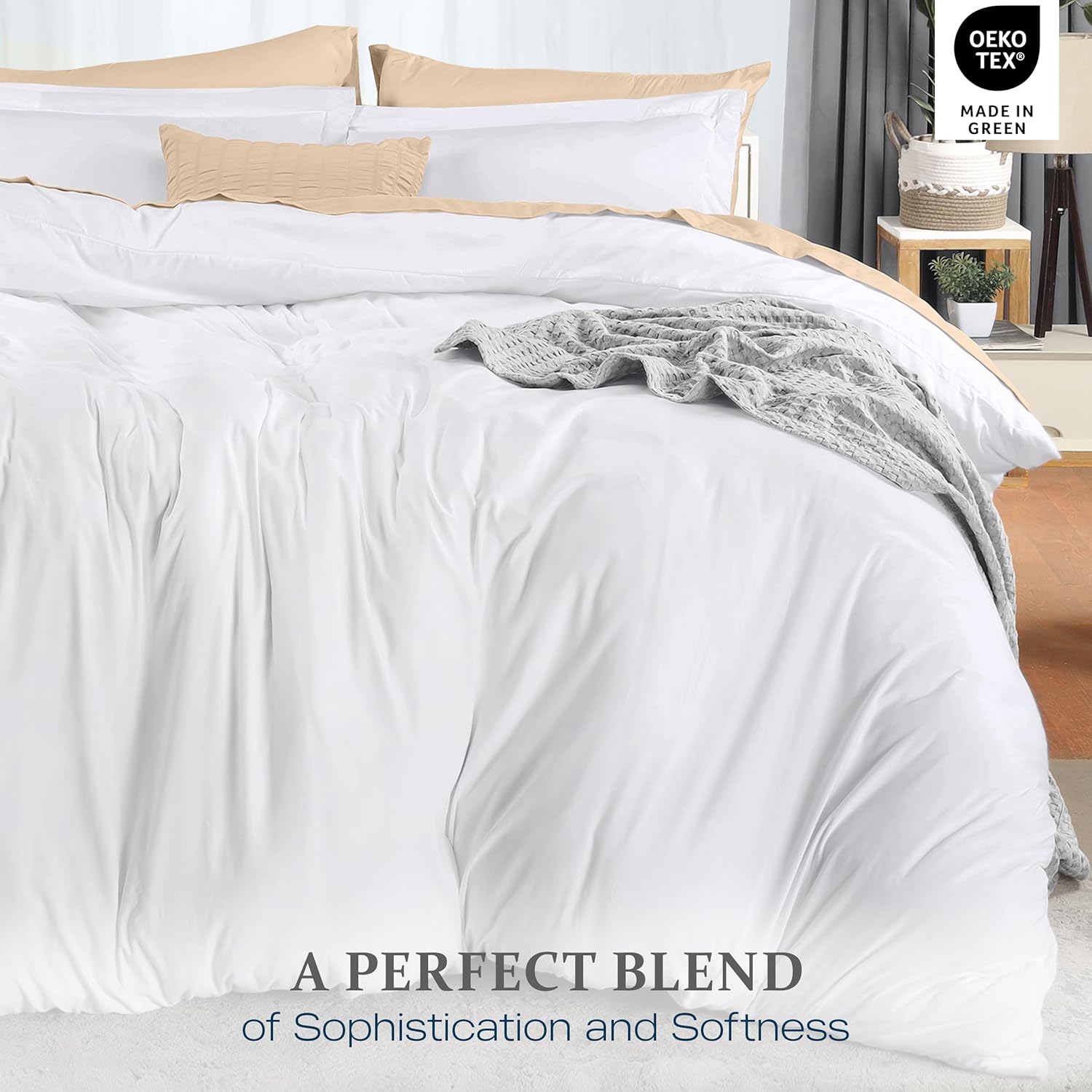 Utopia Bedding Queen Duvet Cover Set - 3 Piece with Zipper Closure