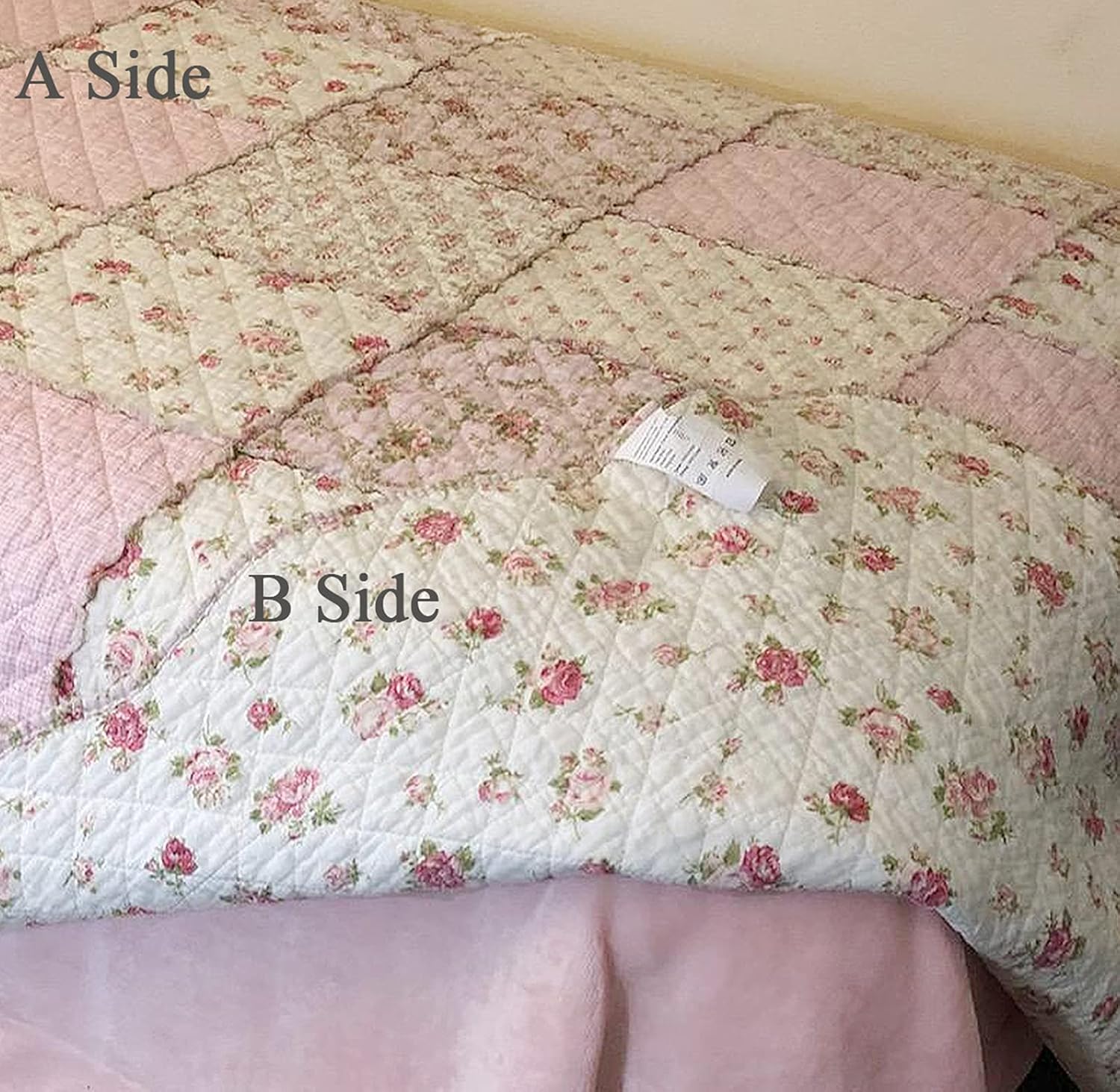 Cozyholy Cotton Patchwork Quilt Twin Size Reversible Bedspread