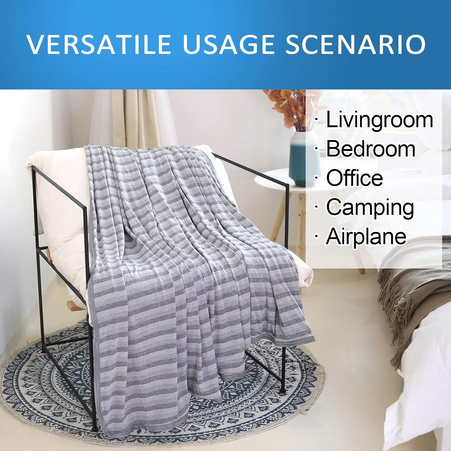 Ailemei Direct Cooling Throw Blanket for Hot Sleepers
