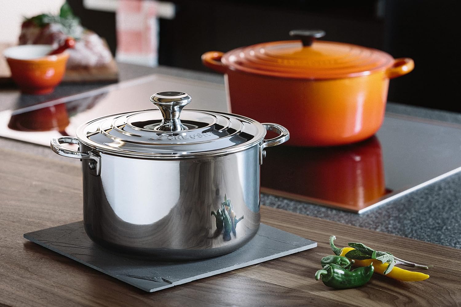 Le Creuset 7 Qt Stockpot Medium Tri-Ply Stainless Steel