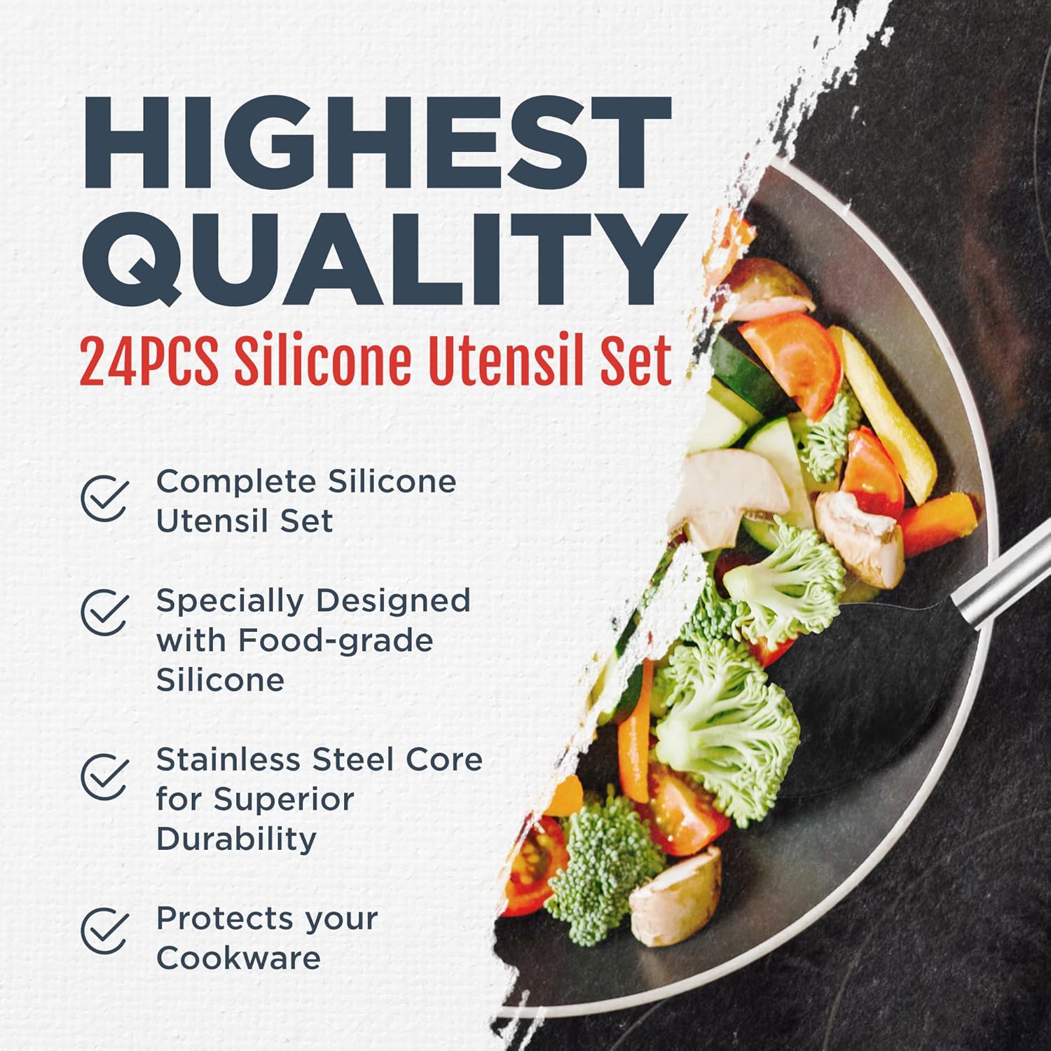 Culinary Couture 24-Piece Silicone Utensil Set