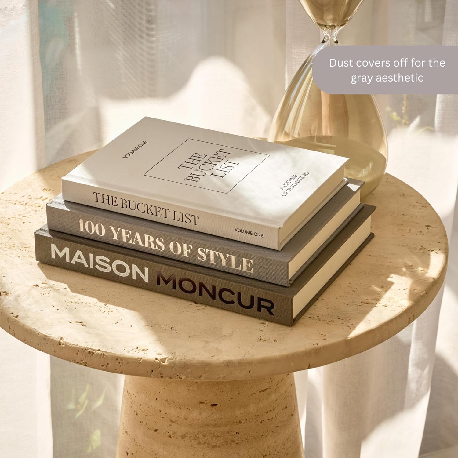 Mid Century Modern Decorative Bookshelf Books Set of 3