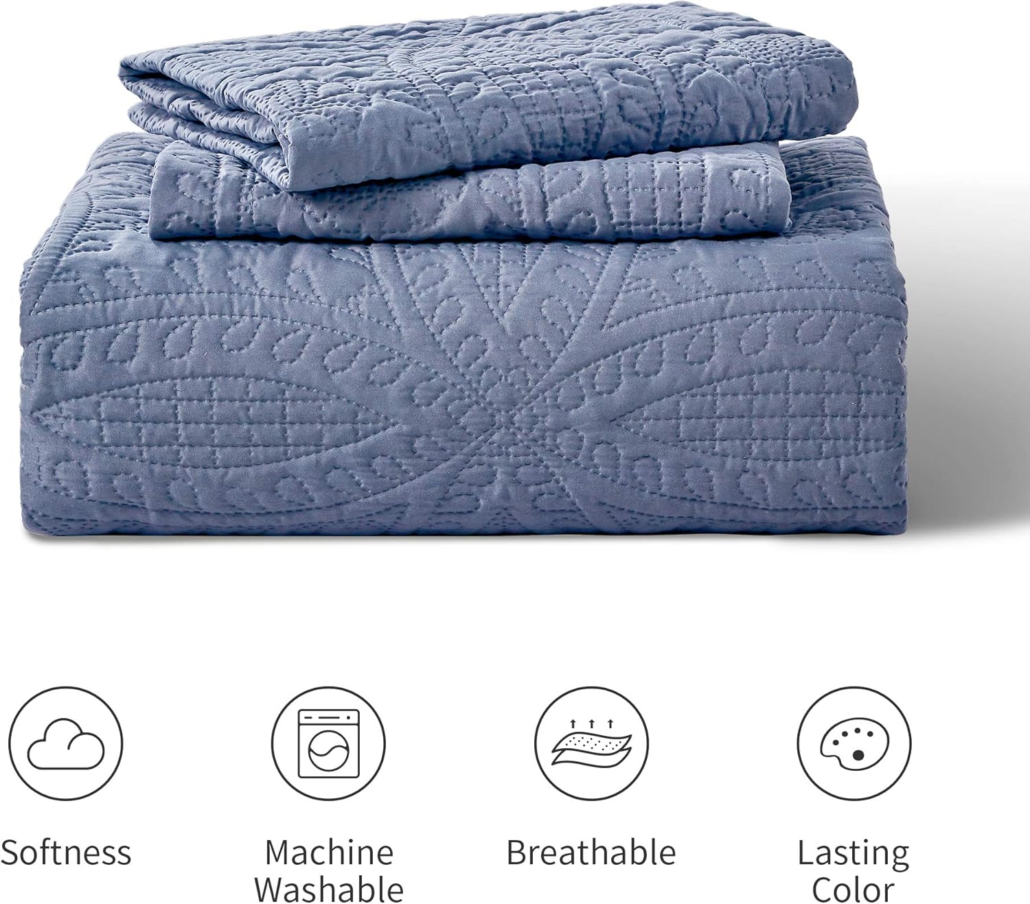 Loves Cabin King Size Quilt Set Blue Bedspreads