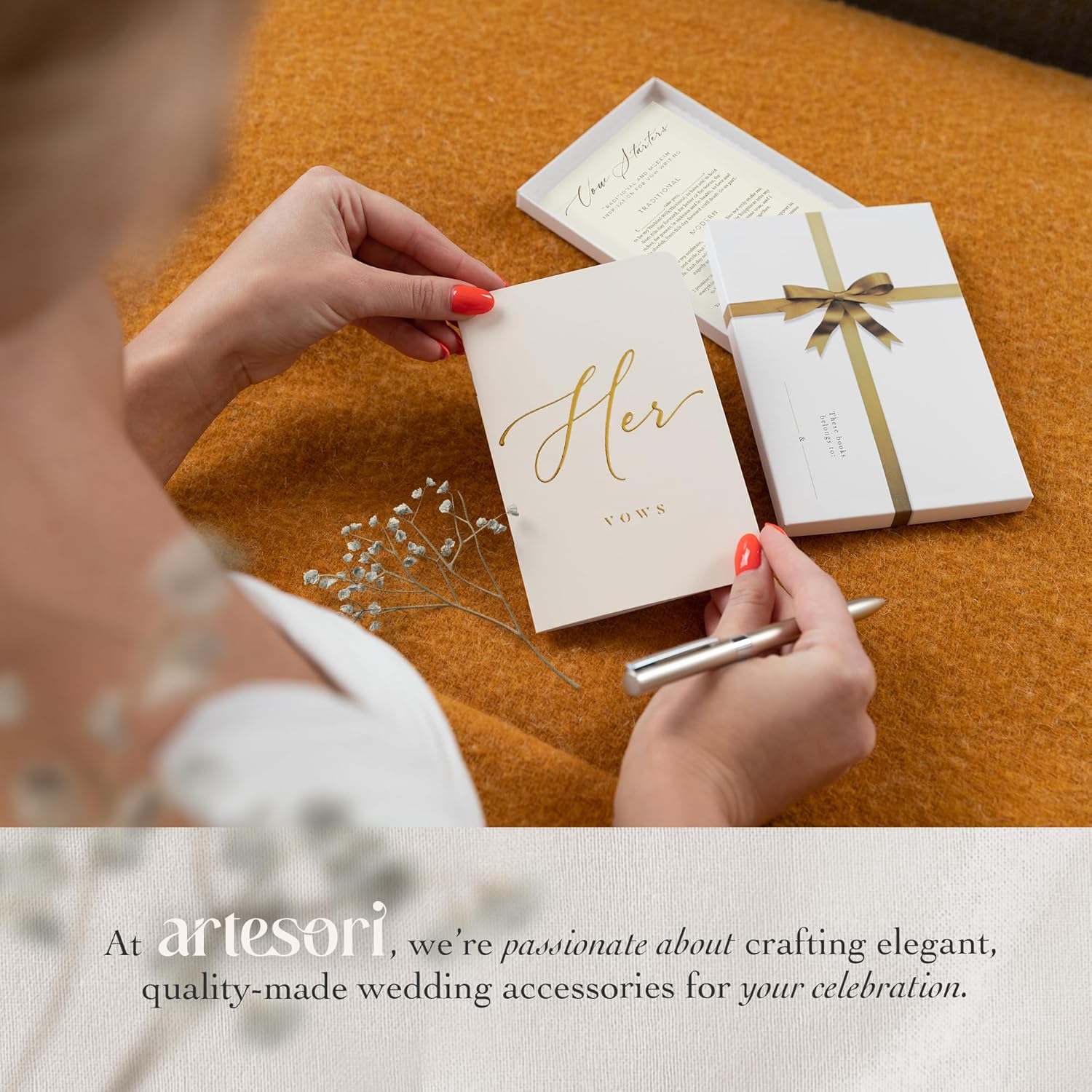 ARTESORI Premium Wedding Vow Book for Her Him