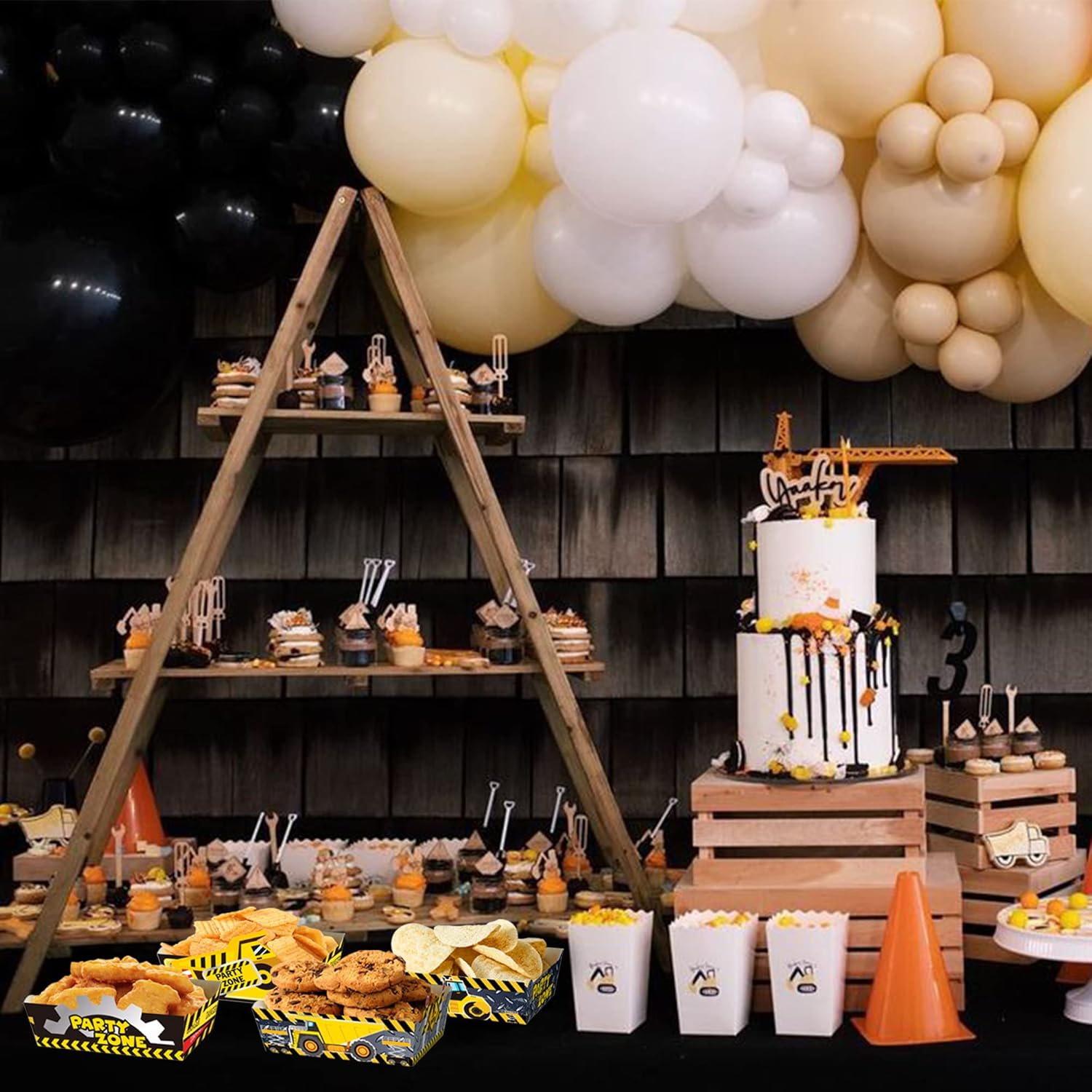 24 Pcs Construction Themed Snack Bowls Party Supplies