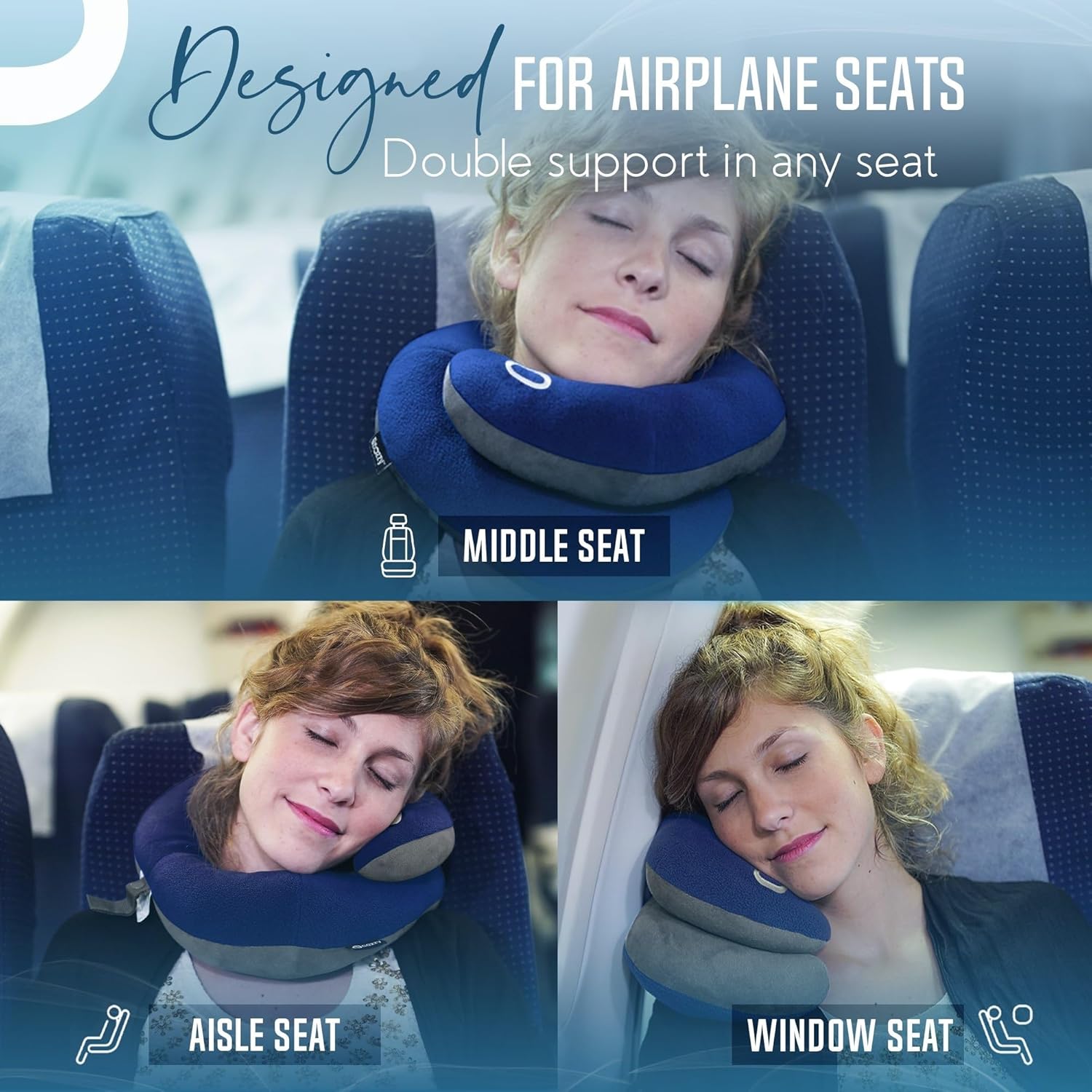 BCOZZY Travel Neck Pillow for Airplane