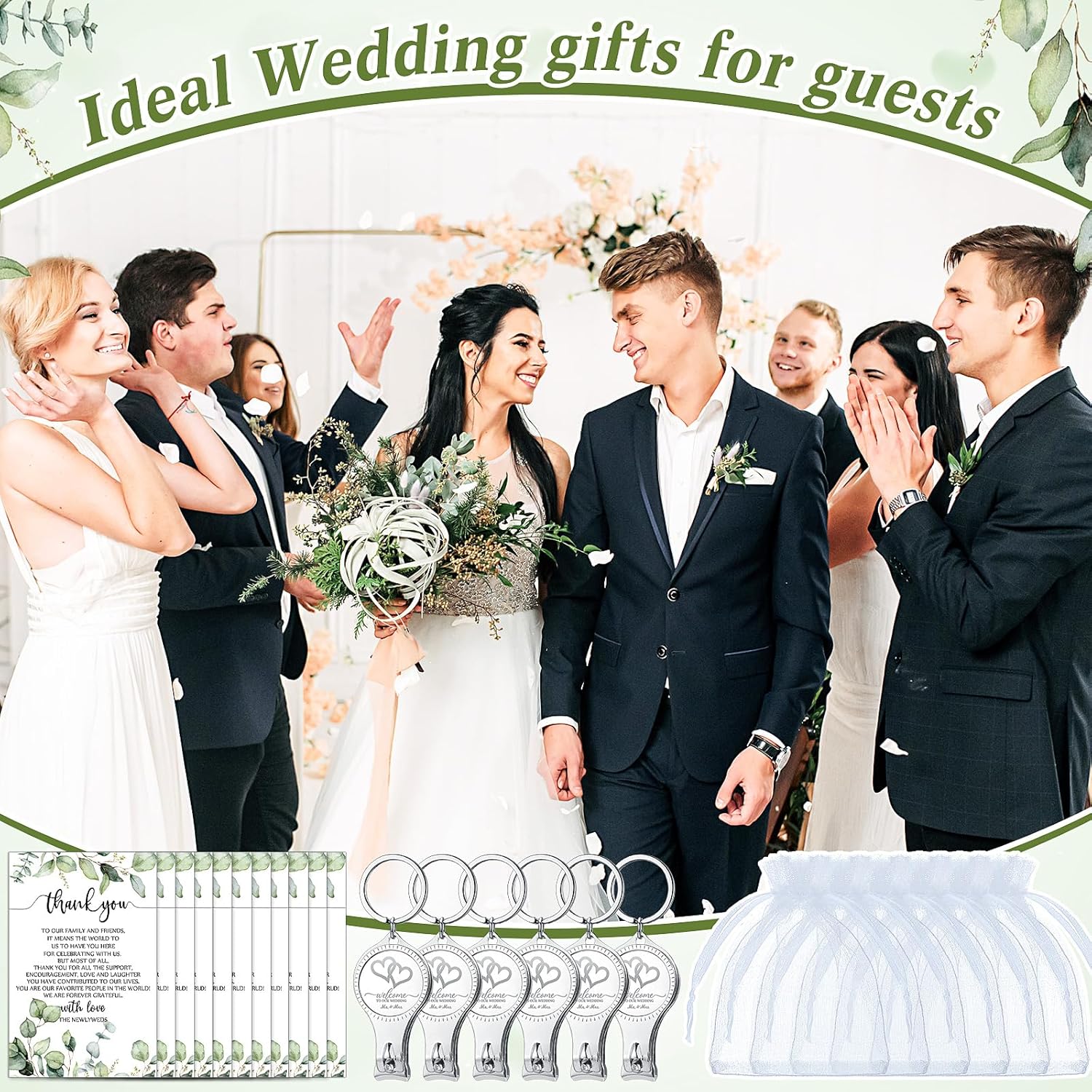 Fulmoon Wedding Multi Function Bottle Opener Nail Clipper Set