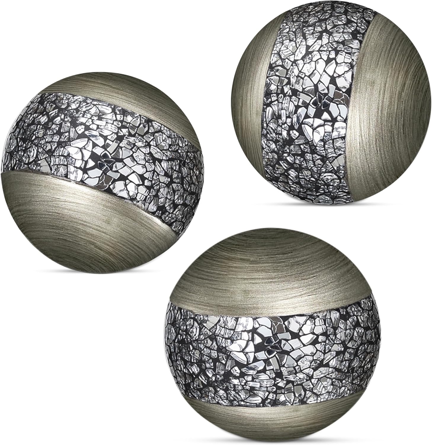 Creative Scents Schonwerk Silver Decorative Balls Set of 3