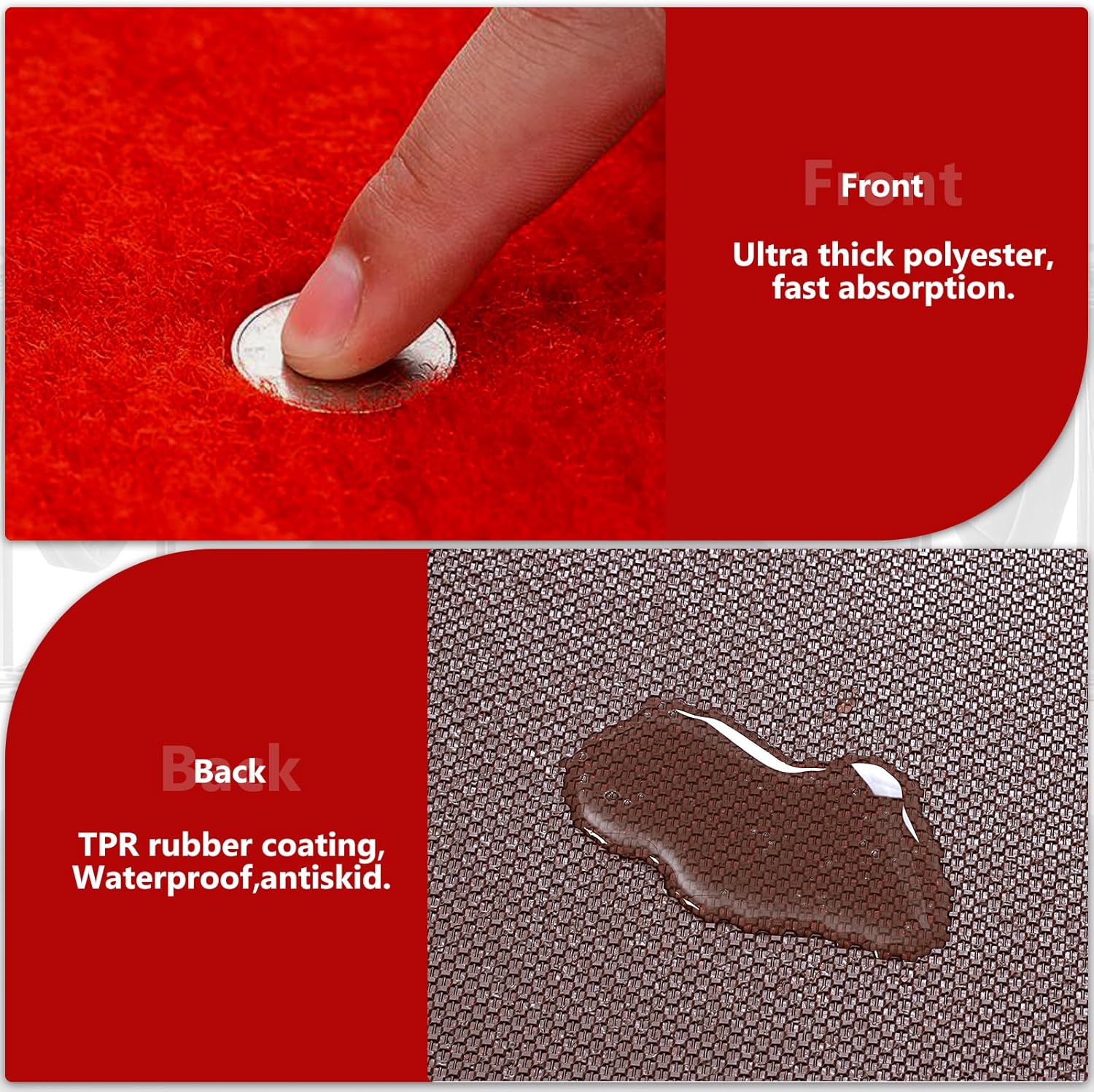 3ft x 10ft Extra Thick Red Carpet Runner for Party and Events