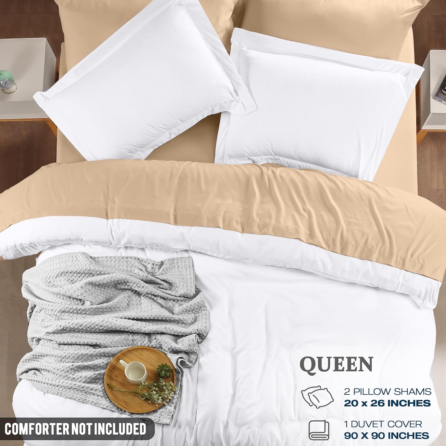 Utopia Bedding Queen Duvet Cover Set - 3 Piece with Zipper Closure