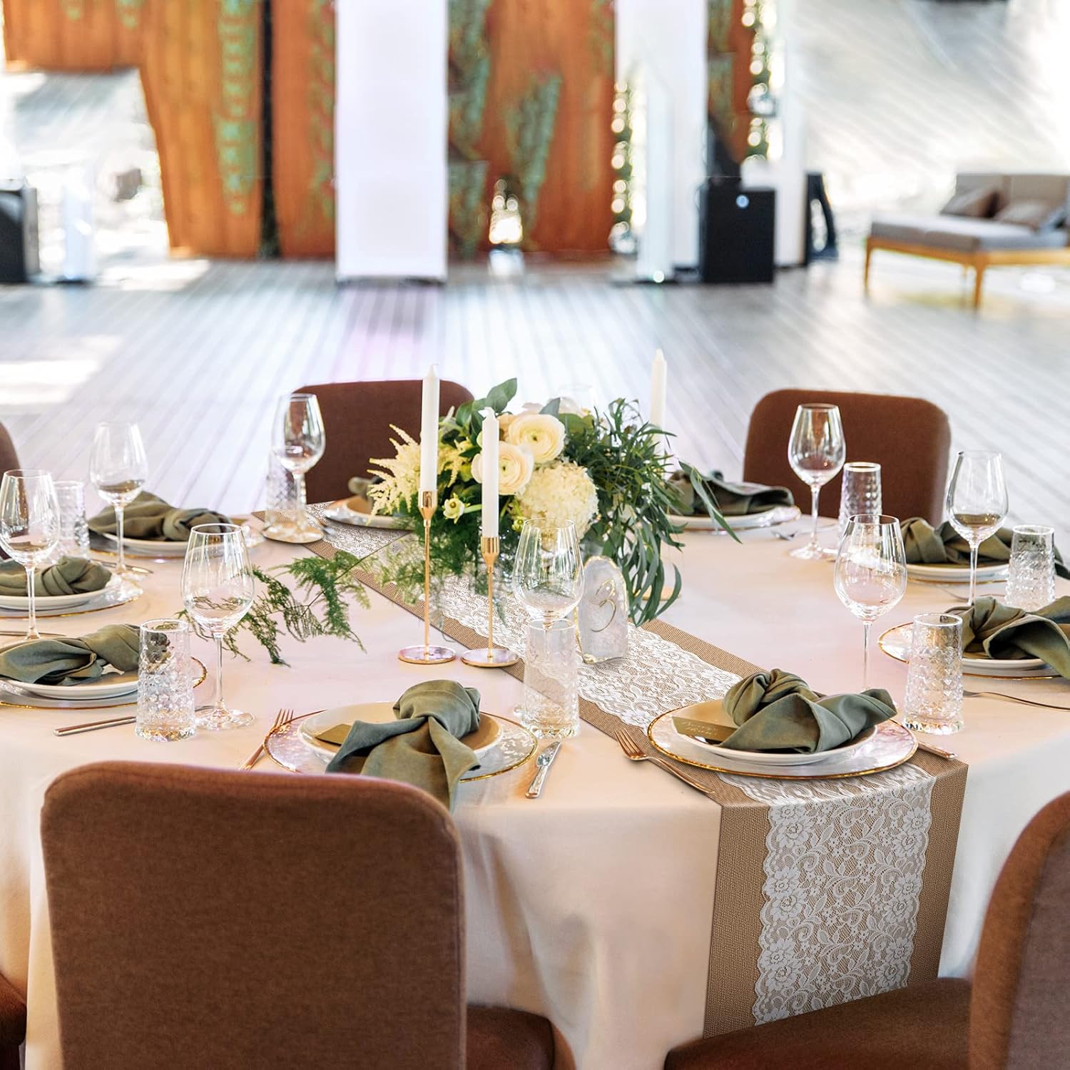 Chumia 12 Pack Rustic Jute Table Runner