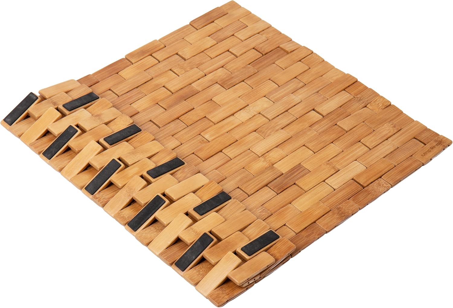 Mind Reader Bamboo Roll-Up Bath Mat